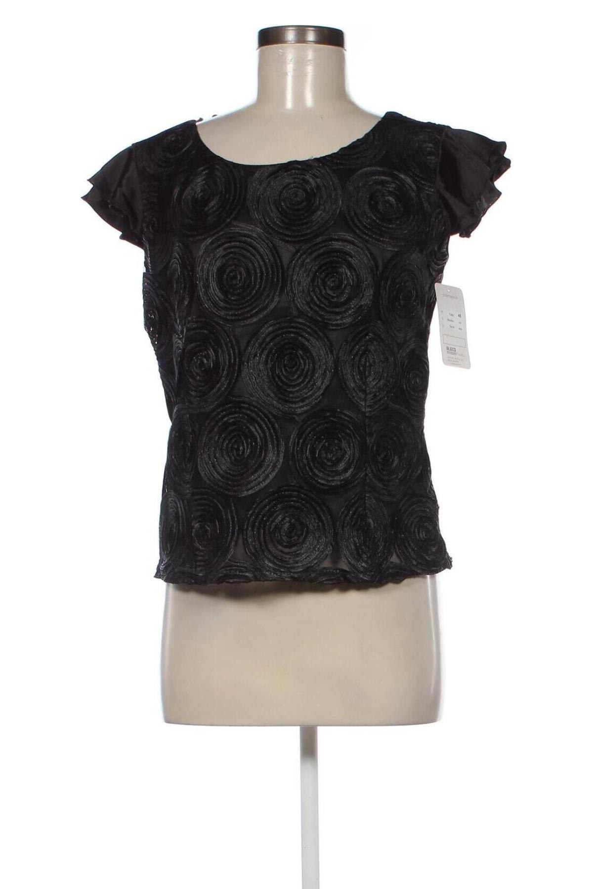 Дамска блуза Aleco Moda, Размер M, Цвят Черен, Цена 18,03 лв.