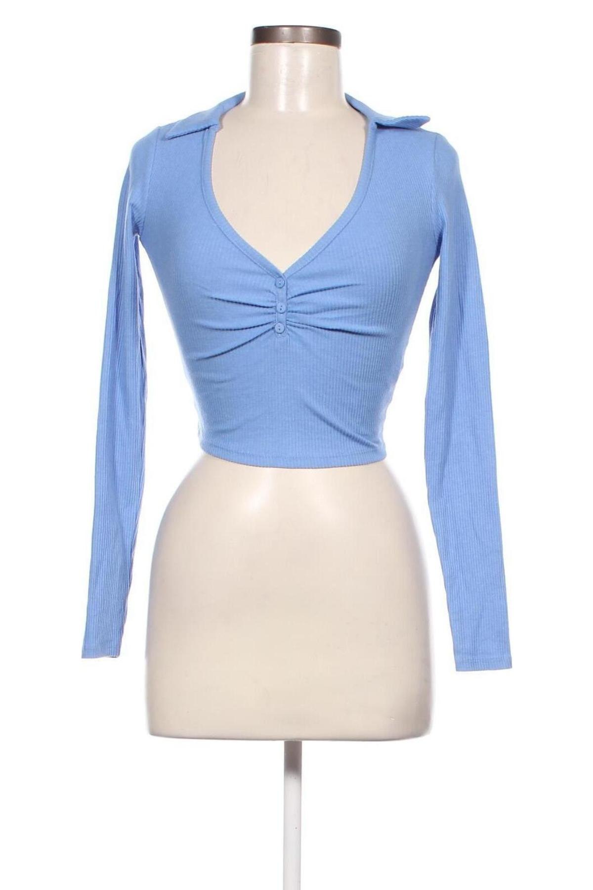 Damen Shirt Bershka, Größe XS, Farbe Blau, Preis 2,40 €