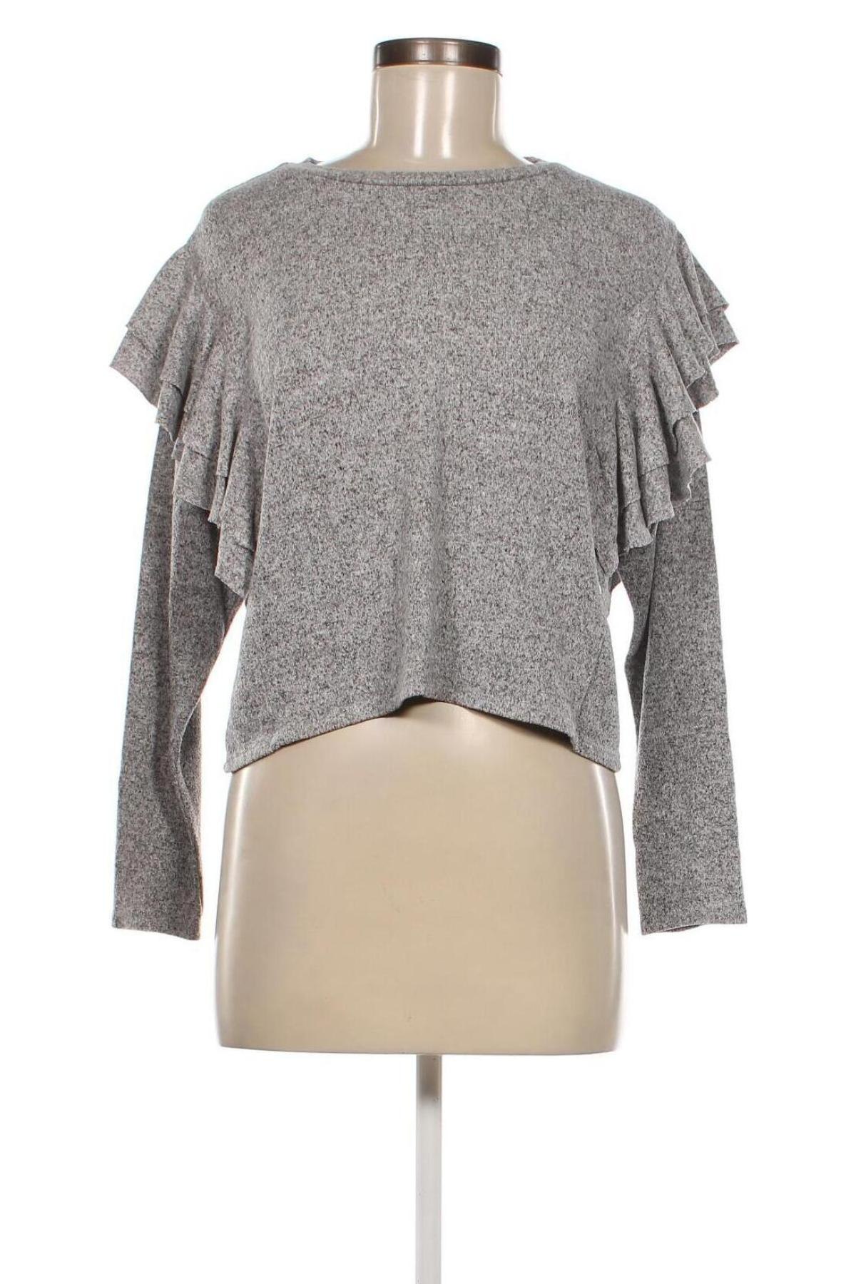 Damen Shirt Bershka, Größe S, Farbe Grau, Preis 10,00 €