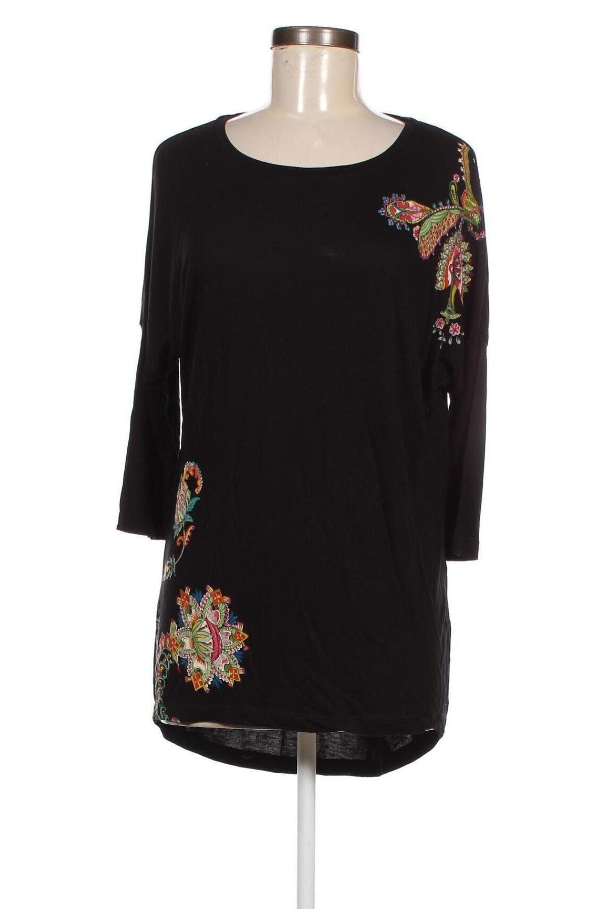Γυναικεία μπλούζα Desigual, Μέγεθος S, Χρώμα Μαύρο, Τιμή 29,97 €