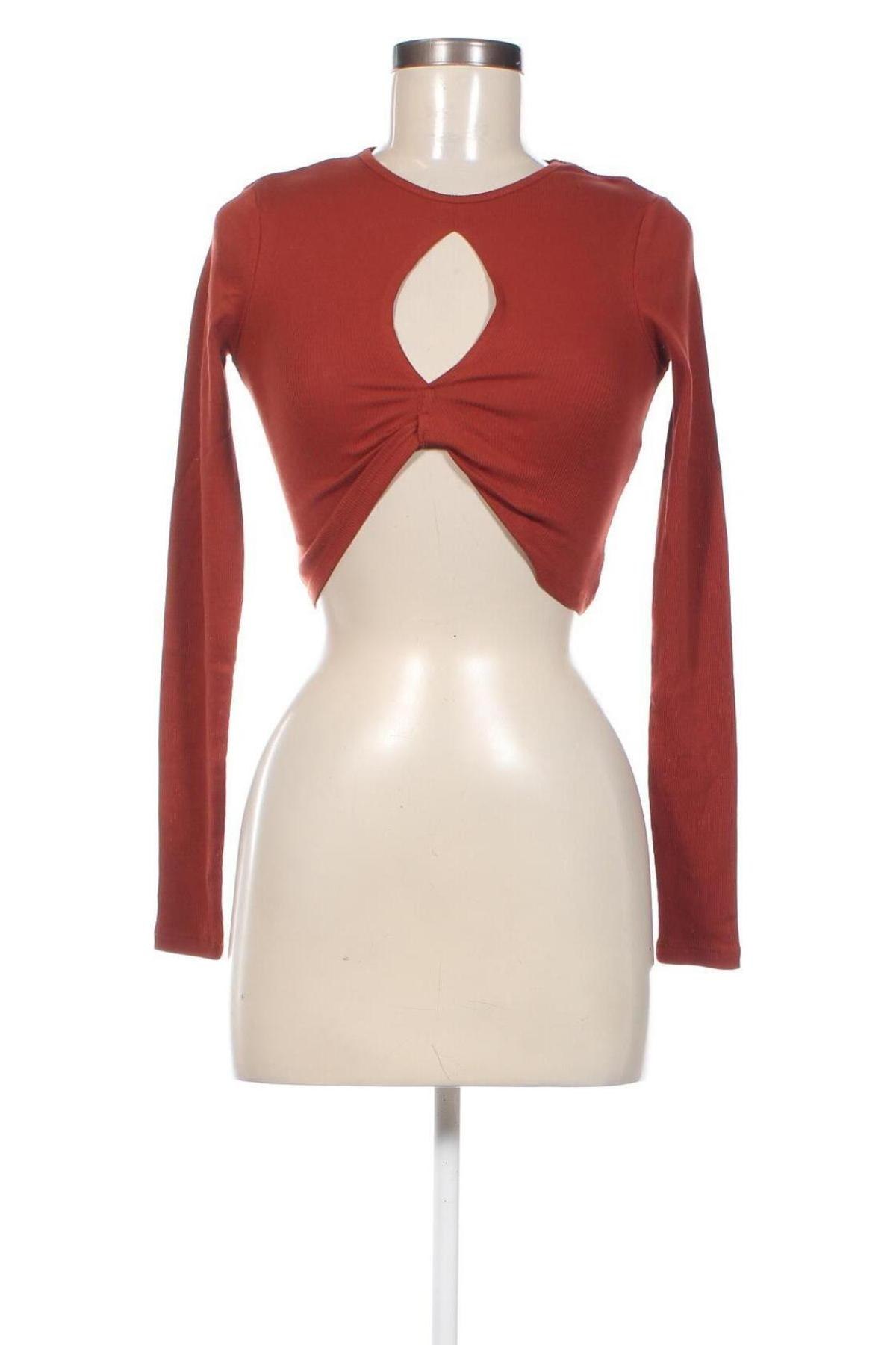 Дамска блуза Even&Odd, Размер XS, Цвят Кафяв, Цена 9,61 лв.