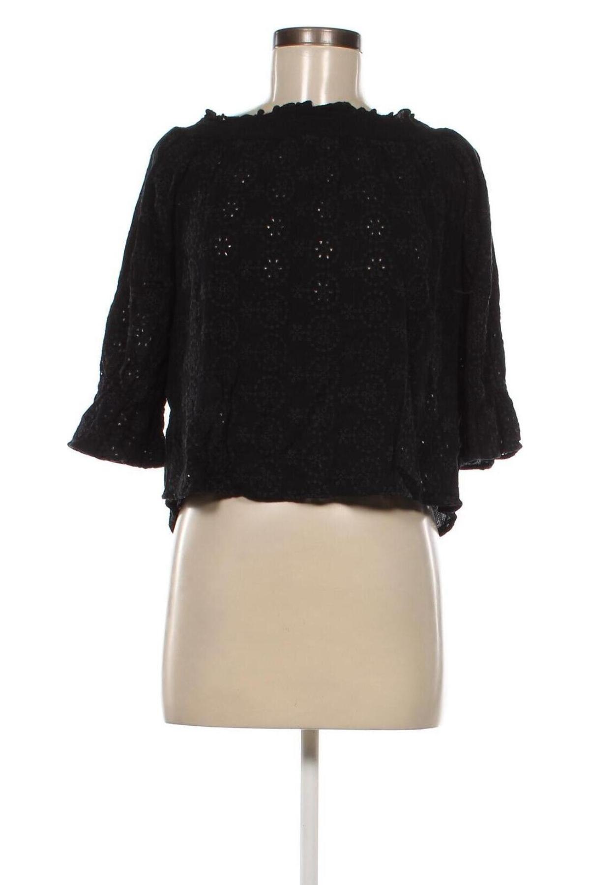 Дамска блуза H&M L.O.G.G., Размер M, Цвят Черен, Цена 21,56 лв.