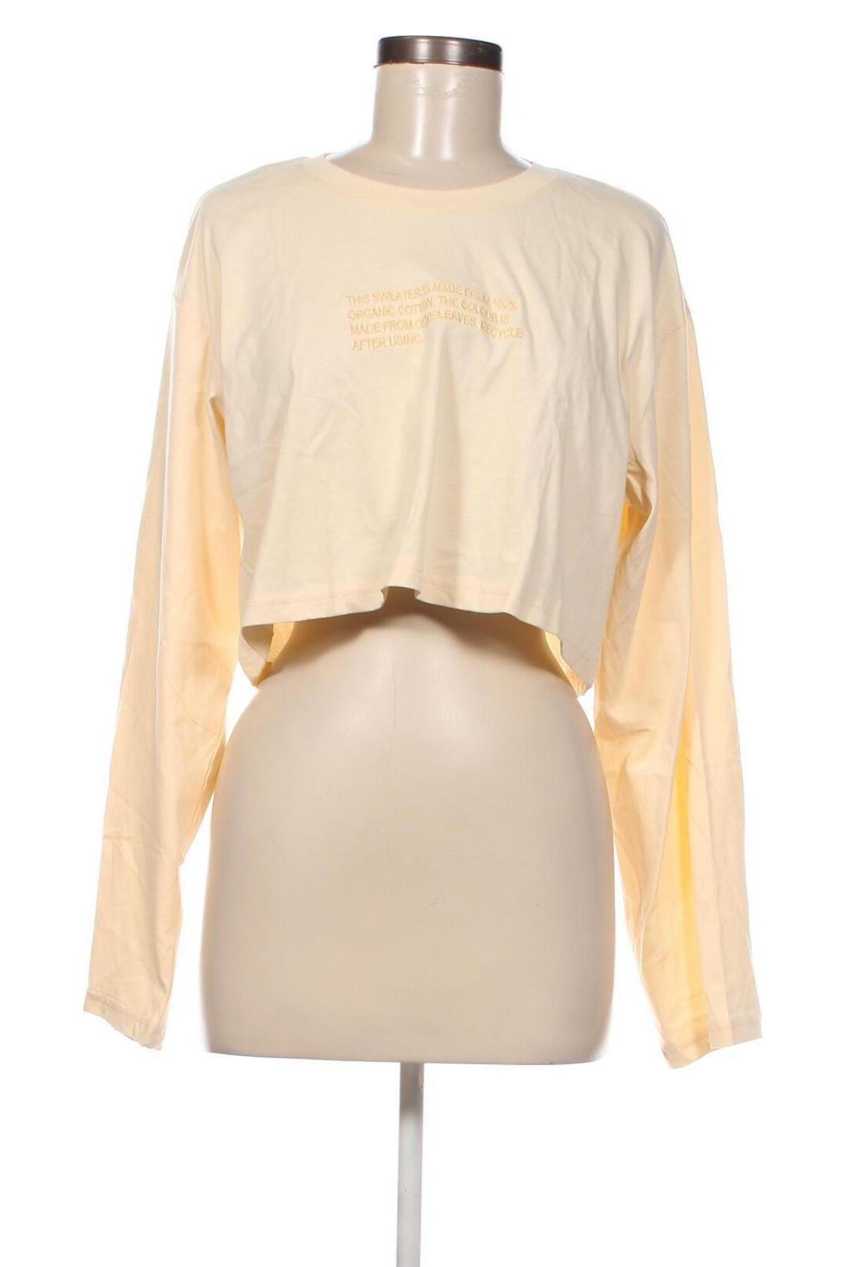Γυναικεία μπλούζα Monki, Μέγεθος L, Χρώμα  Μπέζ, Τιμή 4,56 €