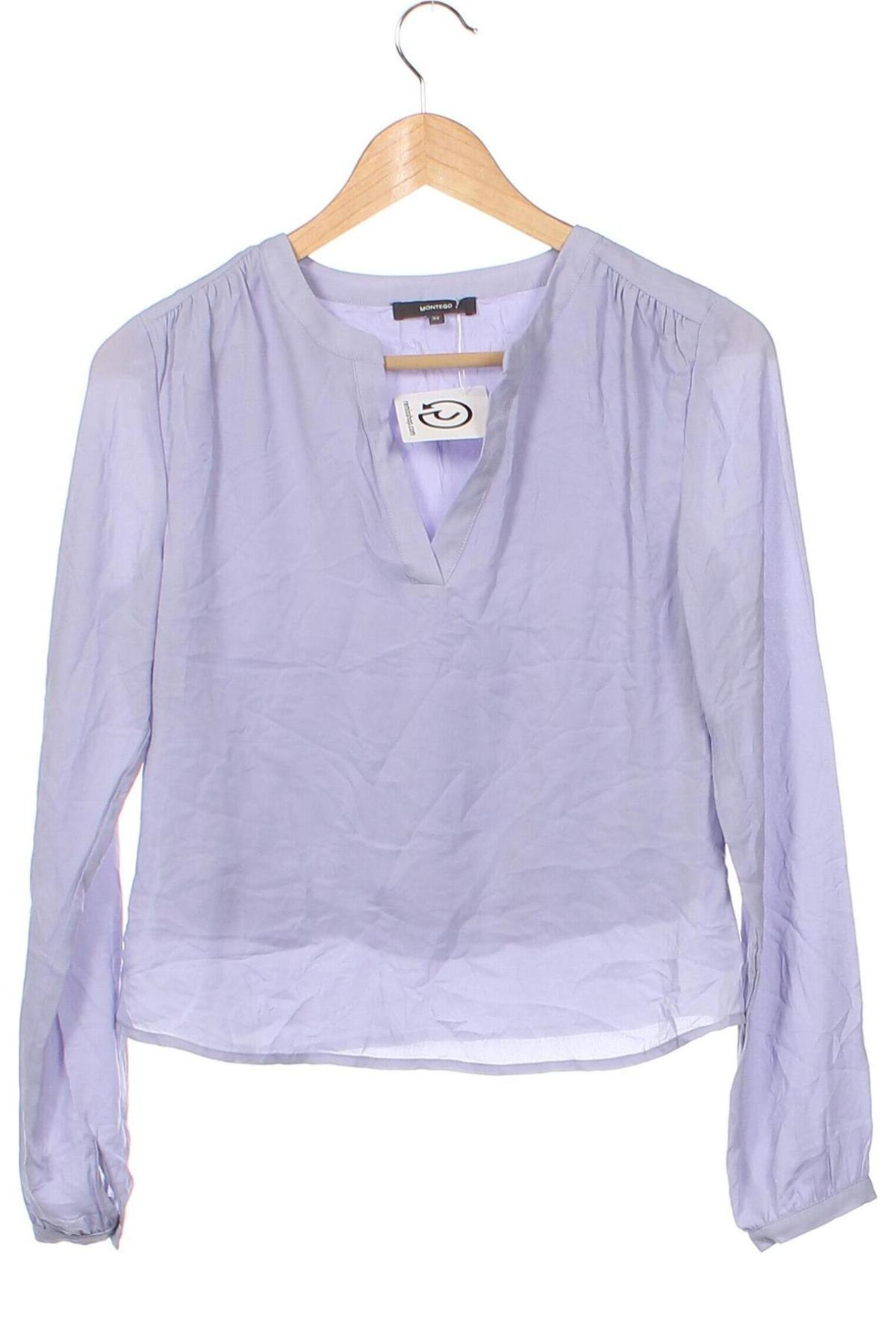 Γυναικεία μπλούζα Montego, Μέγεθος XXS, Χρώμα Βιολετί, Τιμή 3,29 €