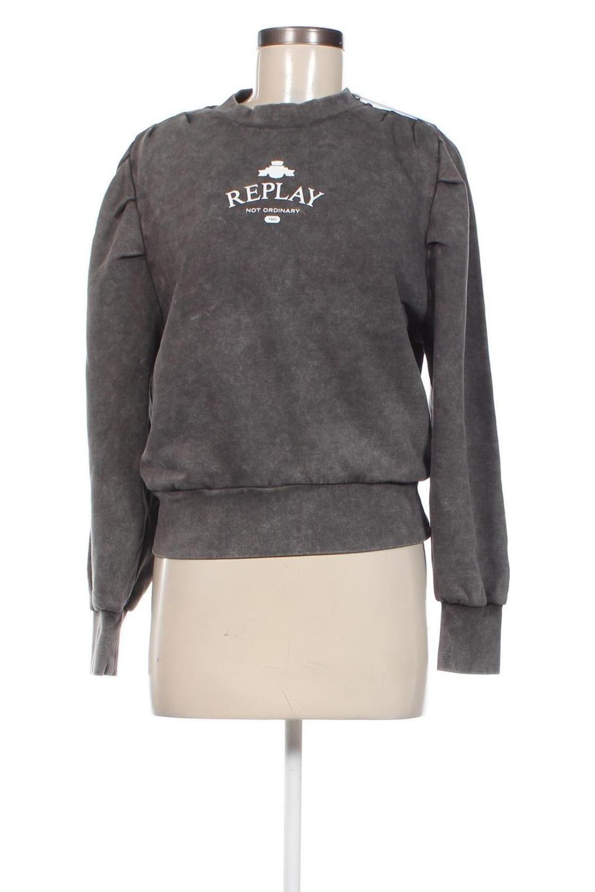 Γυναικεία μπλούζα Replay, Μέγεθος M, Χρώμα Γκρί, Τιμή 37,11 €