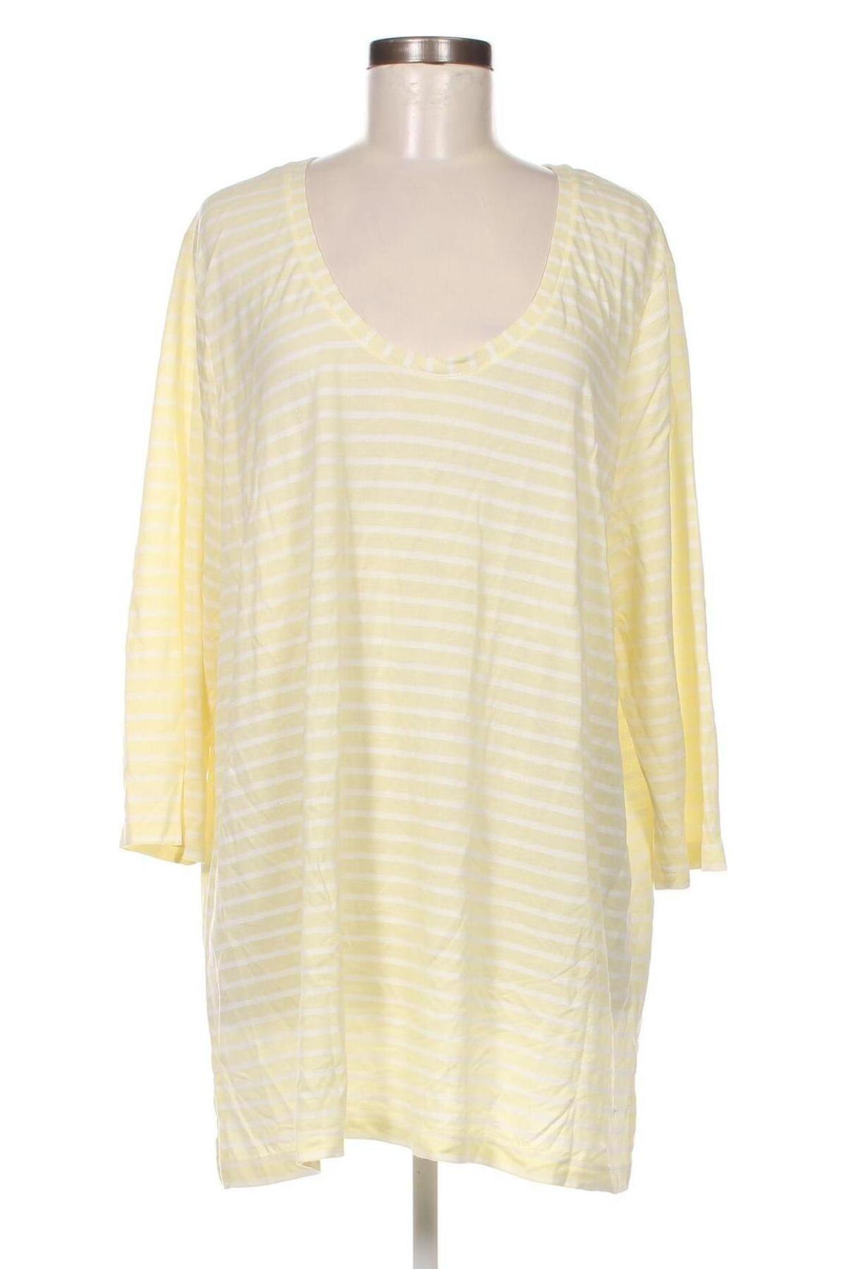 Γυναικεία μπλούζα Selection By Ulla Popken, Μέγεθος 3XL, Χρώμα Κίτρινο, Τιμή 14,85 €