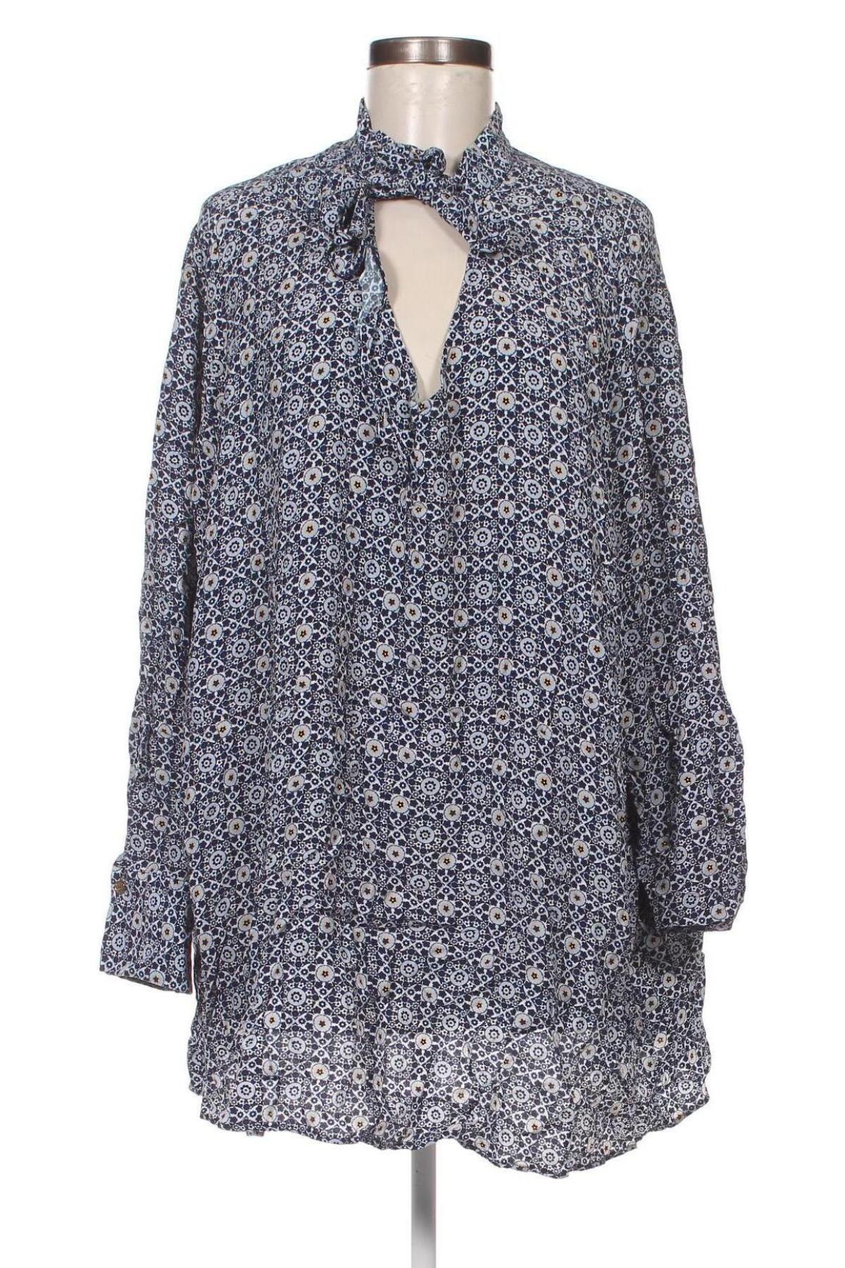 Дамска блуза Ulla Popken, Размер 5XL, Цвят Син, Цена 23,28 лв.