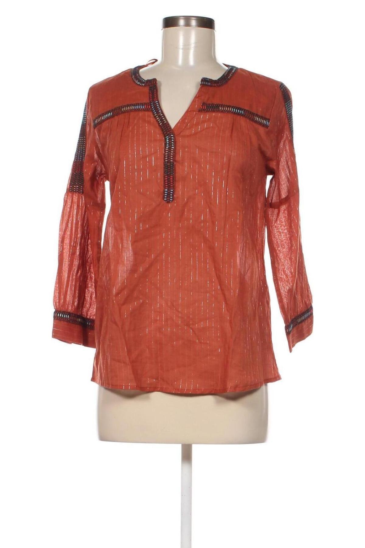 Γυναικεία μπλούζα Un Deux Trois, Μέγεθος XS, Χρώμα Πορτοκαλί, Τιμή 7,89 €