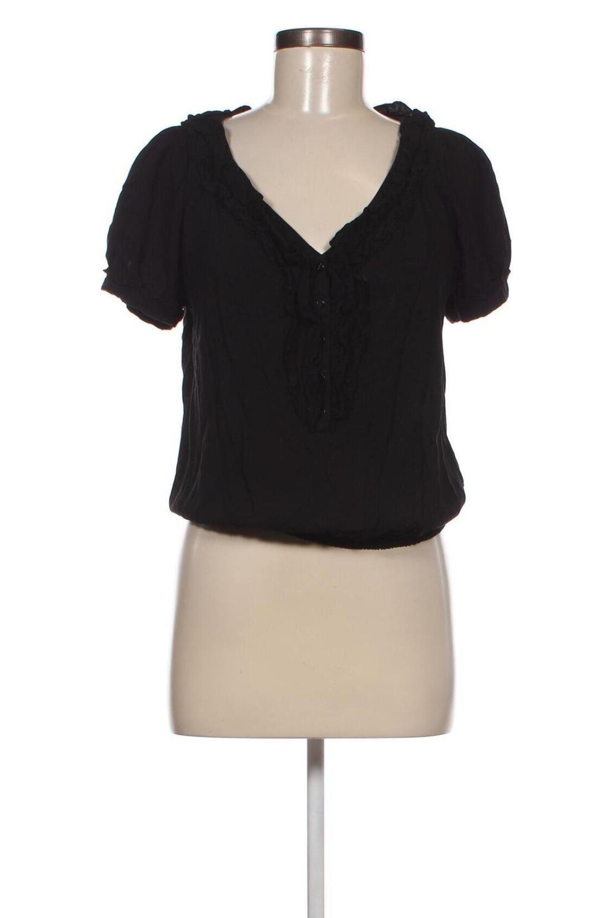 Дамска блуза Zara, Размер M, Цвят Черен, Цена 19,60 лв.