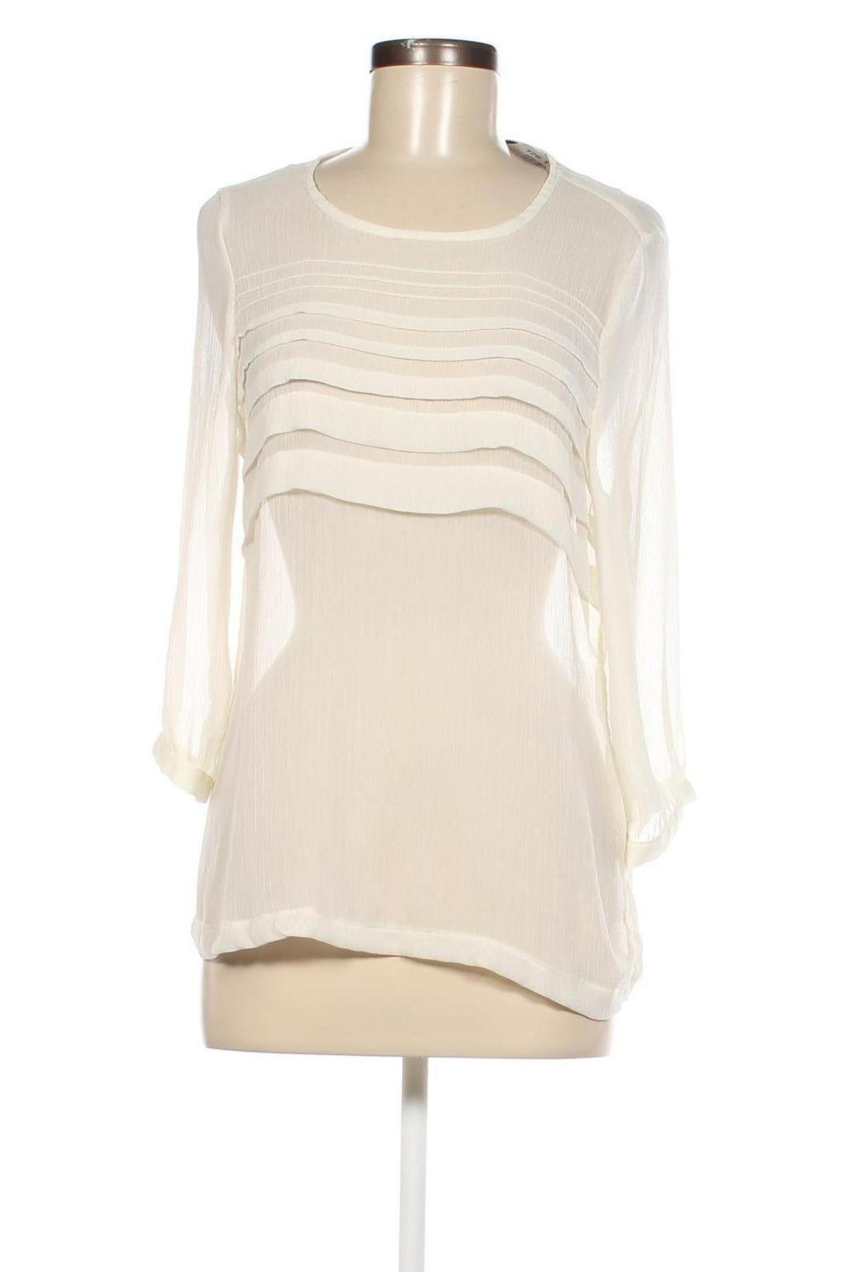 Дамска блуза Zara, Размер L, Цвят Екрю, Цена 5,00 лв.