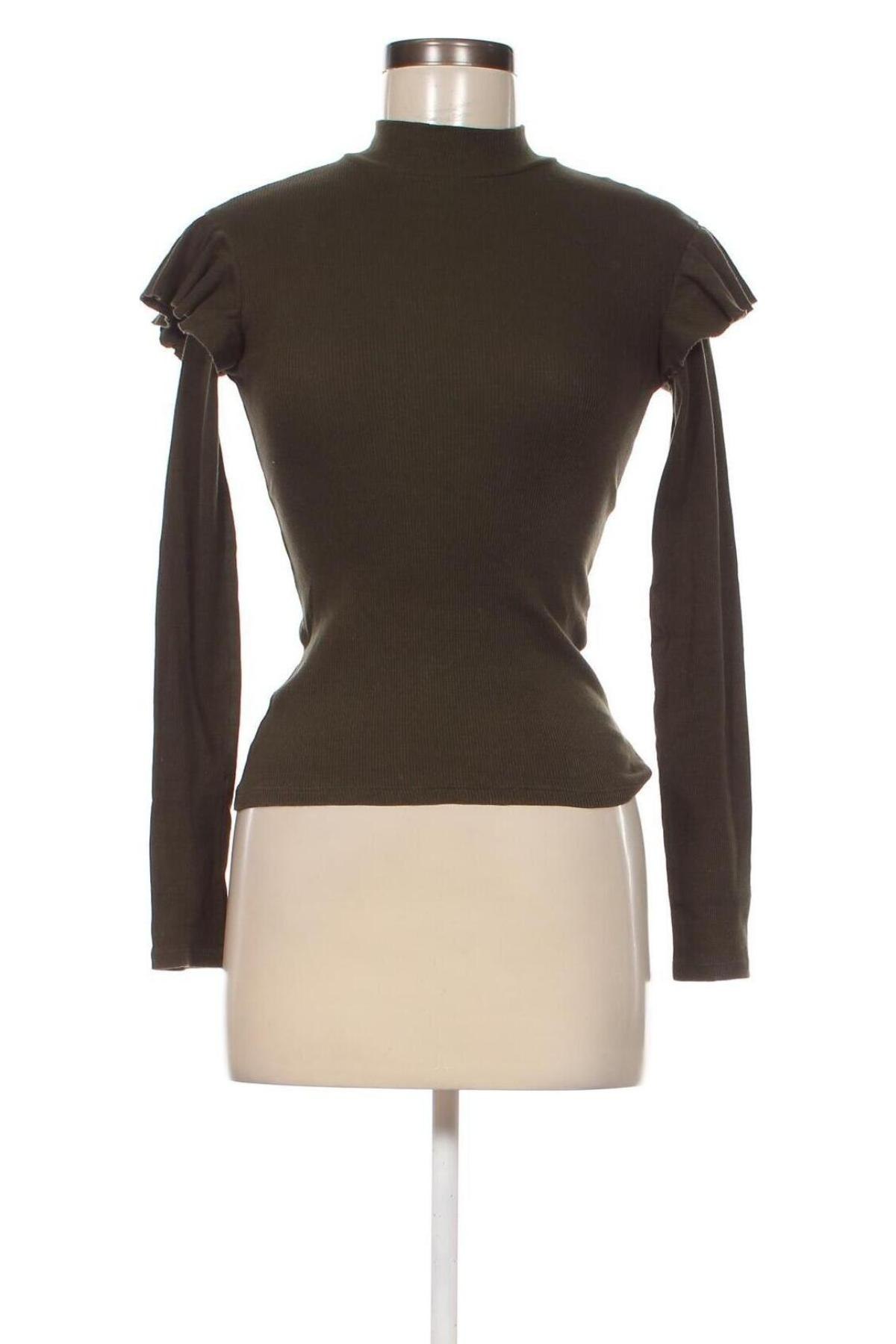 Дамска блуза Zara Trafaluc, Размер S, Цвят Зелен, Цена 19,99 лв.