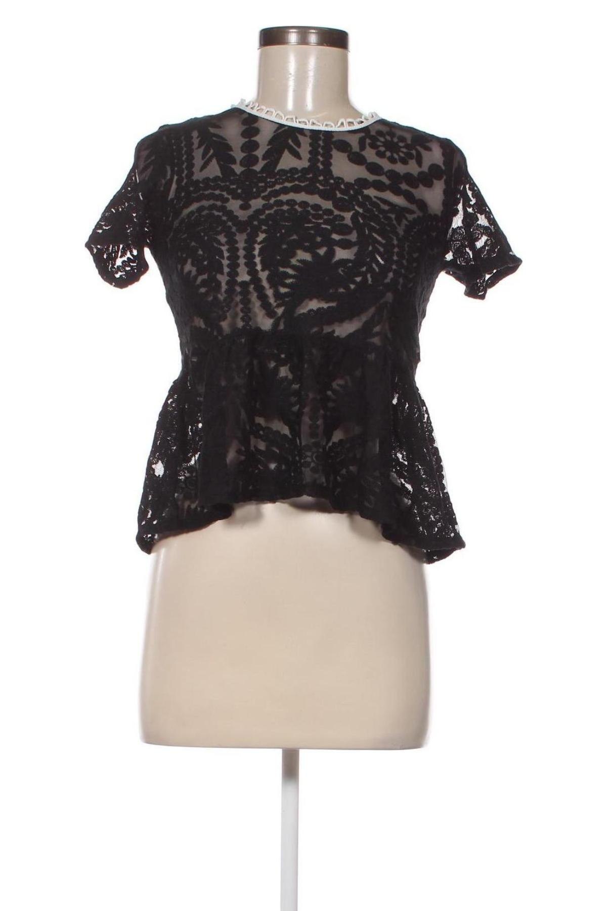 Дамска блуза Zara Trafaluc, Размер S, Цвят Черен, Цена 4,80 лв.