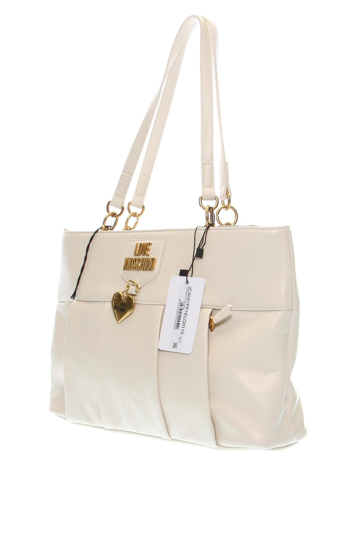 Γυναικεία τσάντα Love Moschino, Χρώμα Εκρού, Τιμή 188,63 €