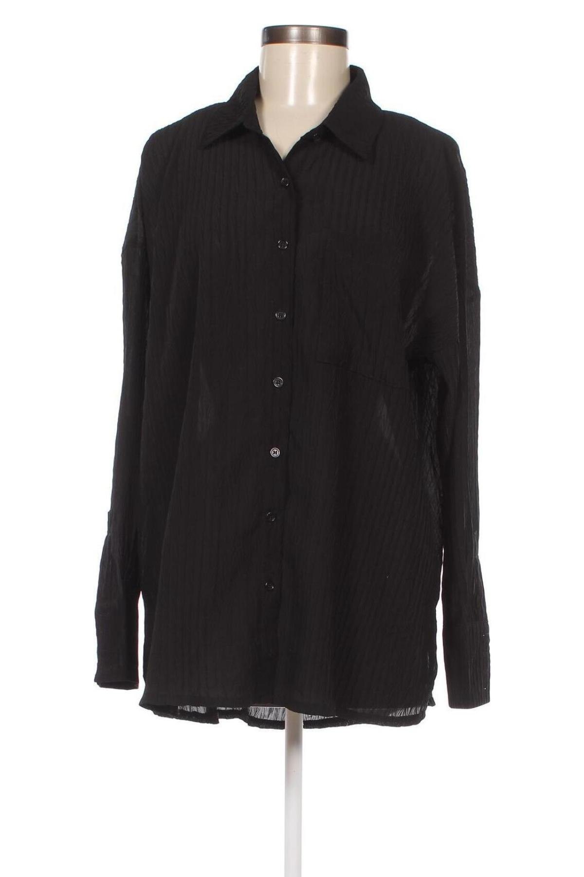 Γυναικείο πουκάμισο, Μέγεθος L, Χρώμα Μαύρο, Τιμή 2,32 €