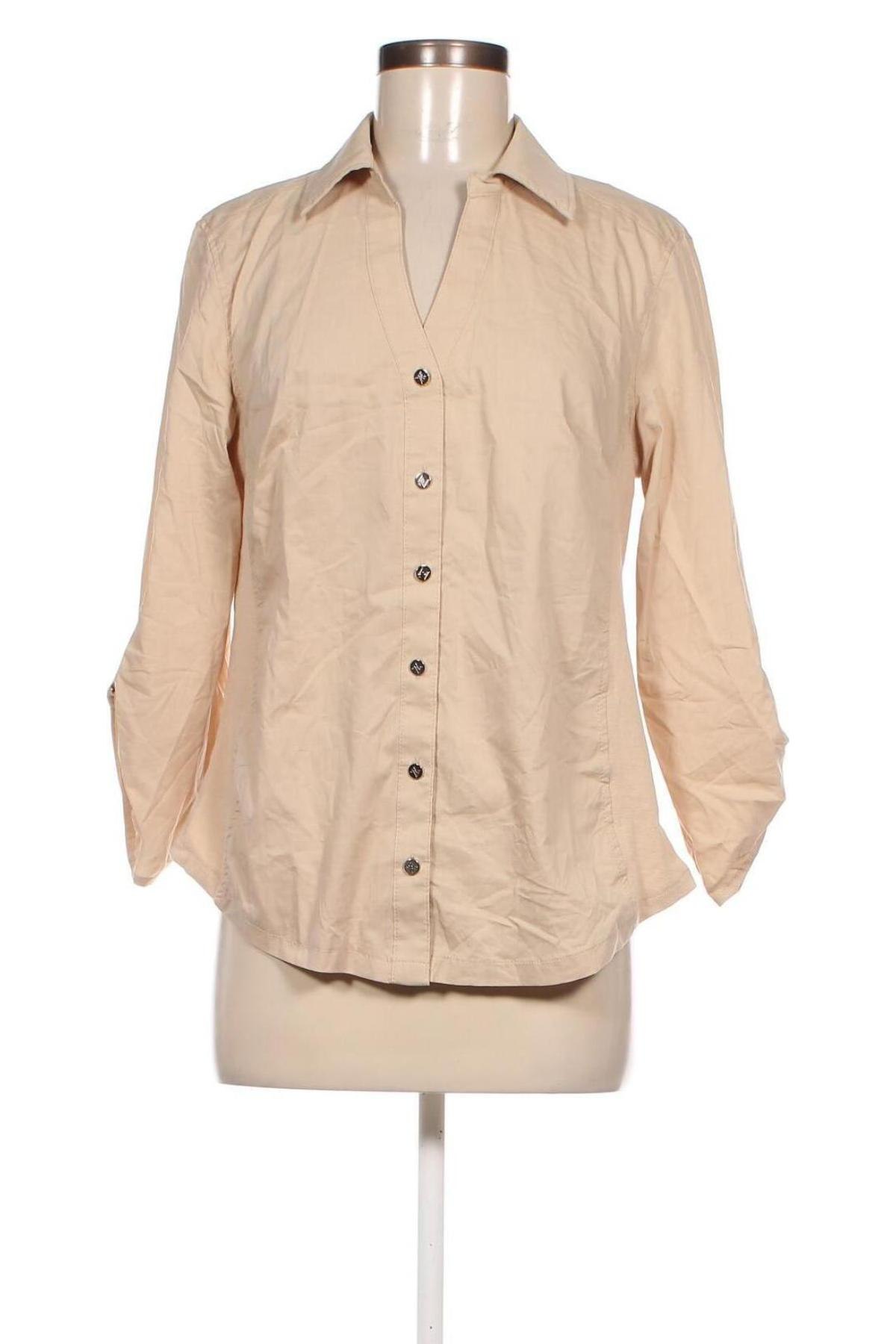 Γυναικείο πουκάμισο Adrienne Vittadini, Μέγεθος M, Χρώμα  Μπέζ, Τιμή 5,89 €