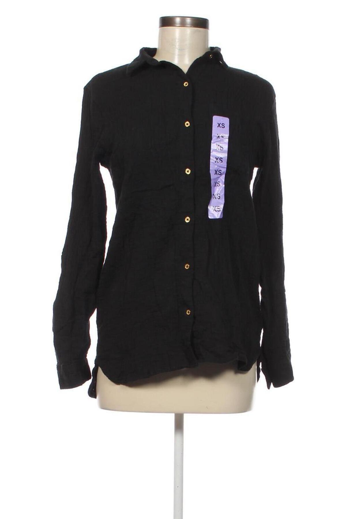 Γυναικείο πουκάμισο Anne Klein, Μέγεθος XS, Χρώμα Μαύρο, Τιμή 63,09 €