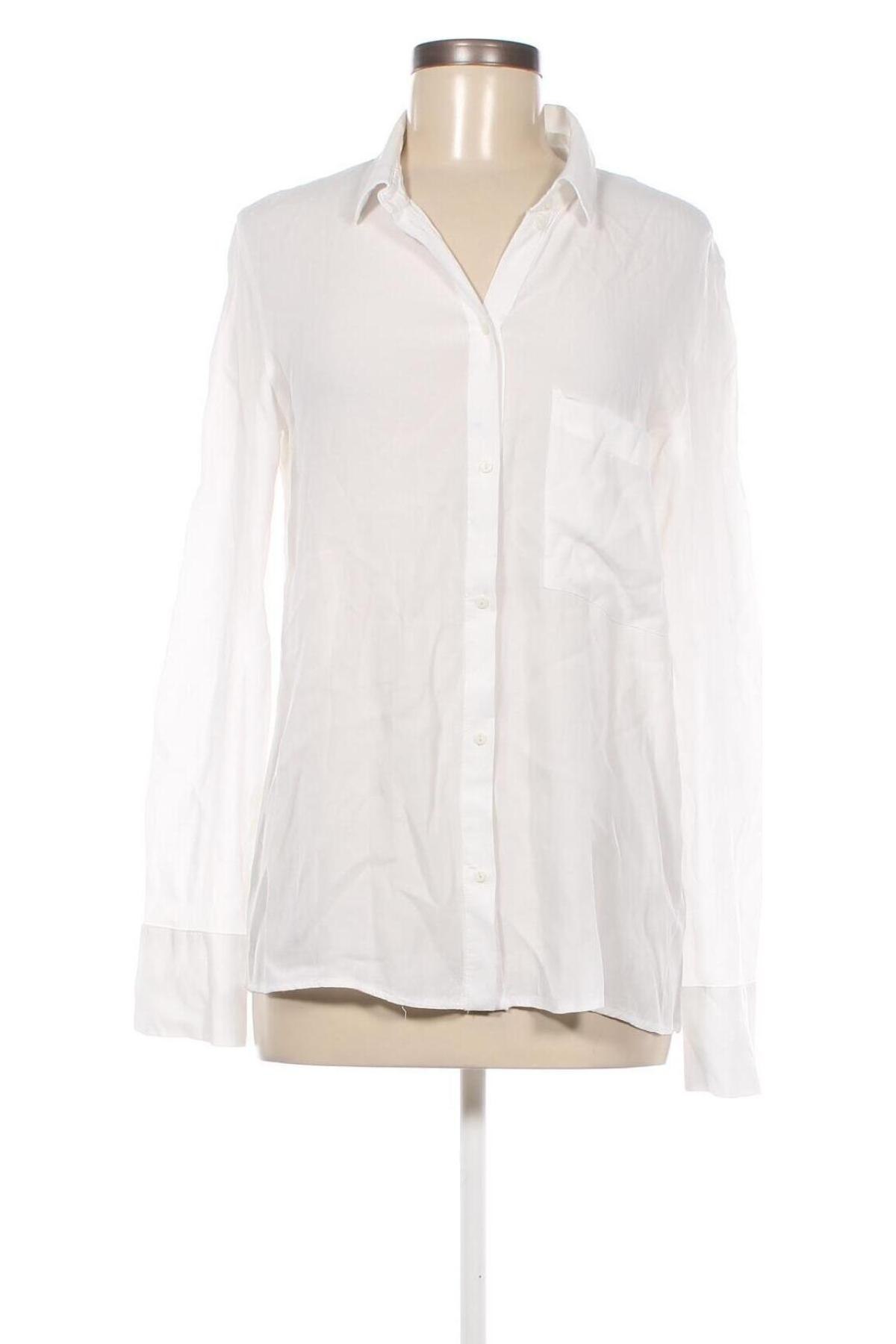 Γυναικείο πουκάμισο Bershka, Μέγεθος M, Χρώμα Λευκό, Τιμή 6,96 €