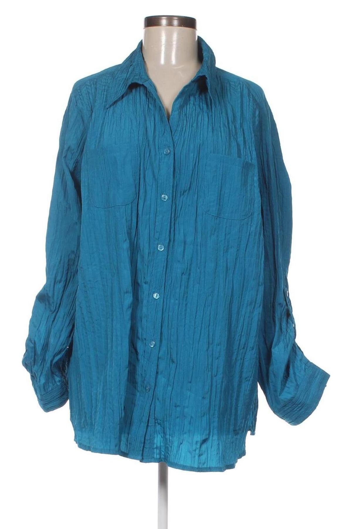 Γυναικείο πουκάμισο Canda, Μέγεθος 3XL, Χρώμα Μπλέ, Τιμή 14,22 €