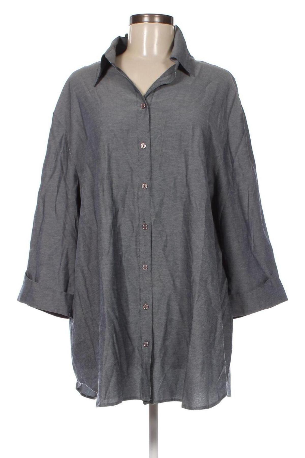 Γυναικείο πουκάμισο Canda, Μέγεθος XXL, Χρώμα Γκρί, Τιμή 12,21 €
