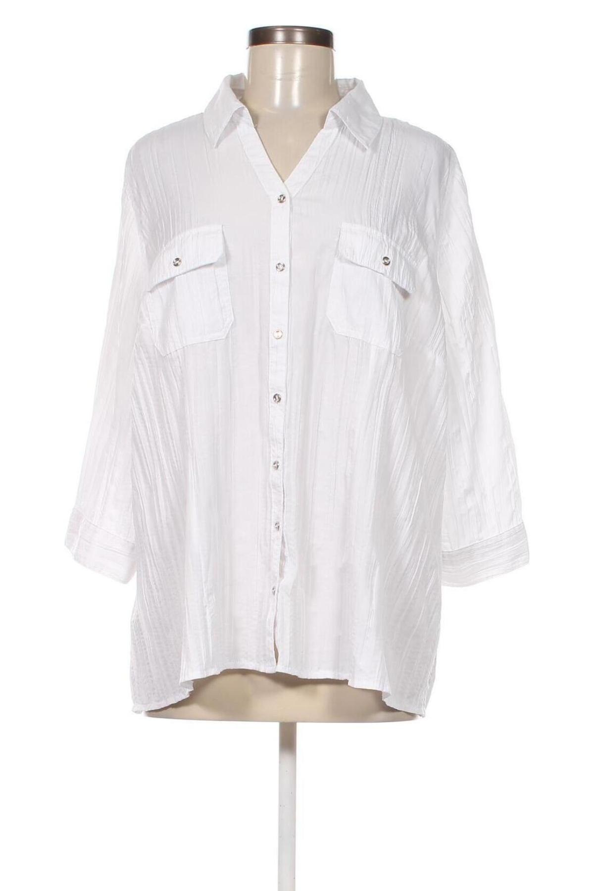 Γυναικείο πουκάμισο Canda, Μέγεθος XXL, Χρώμα Λευκό, Τιμή 15,46 €
