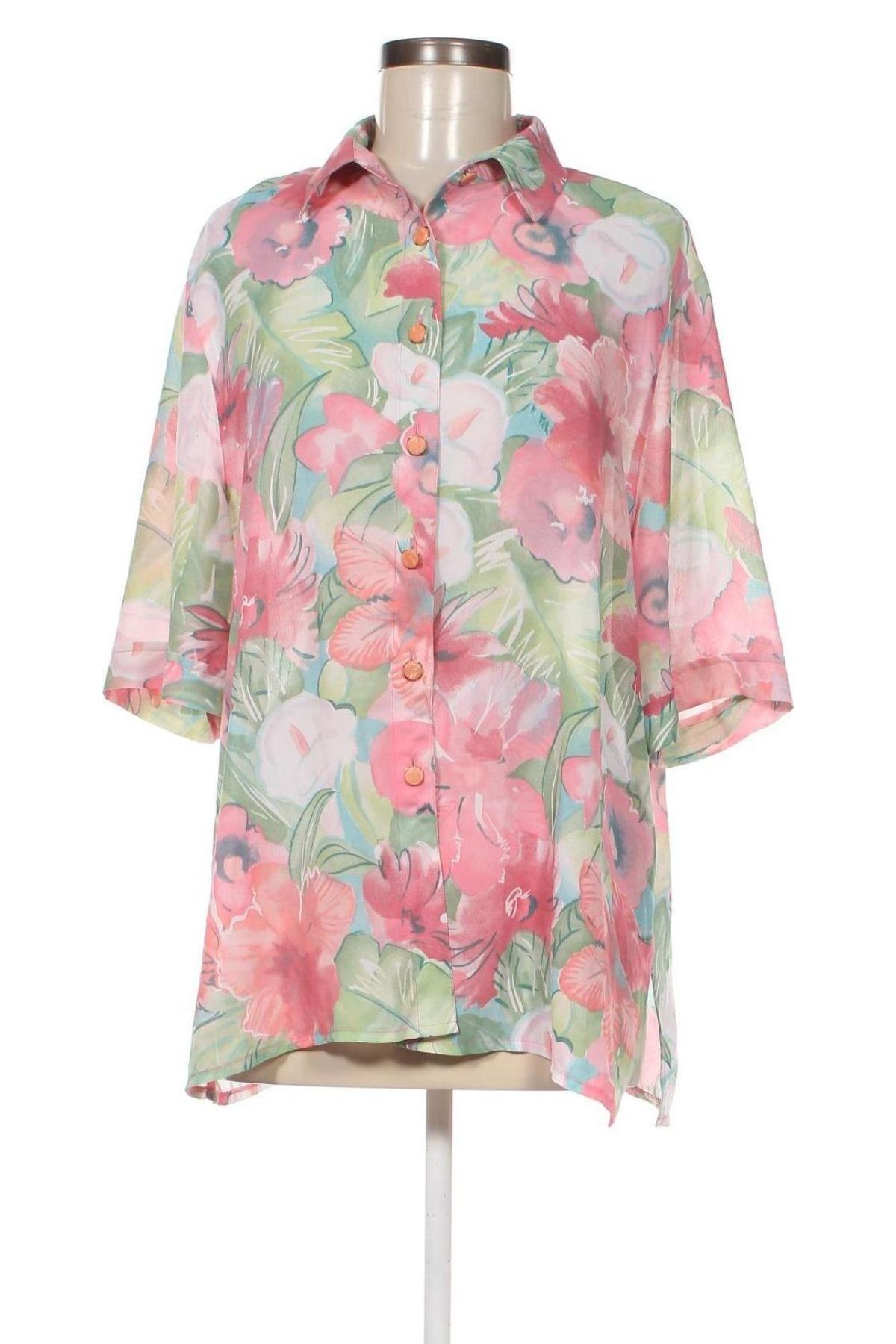 Γυναικείο πουκάμισο Delmod, Μέγεθος XL, Χρώμα Πολύχρωμο, Τιμή 12,79 €