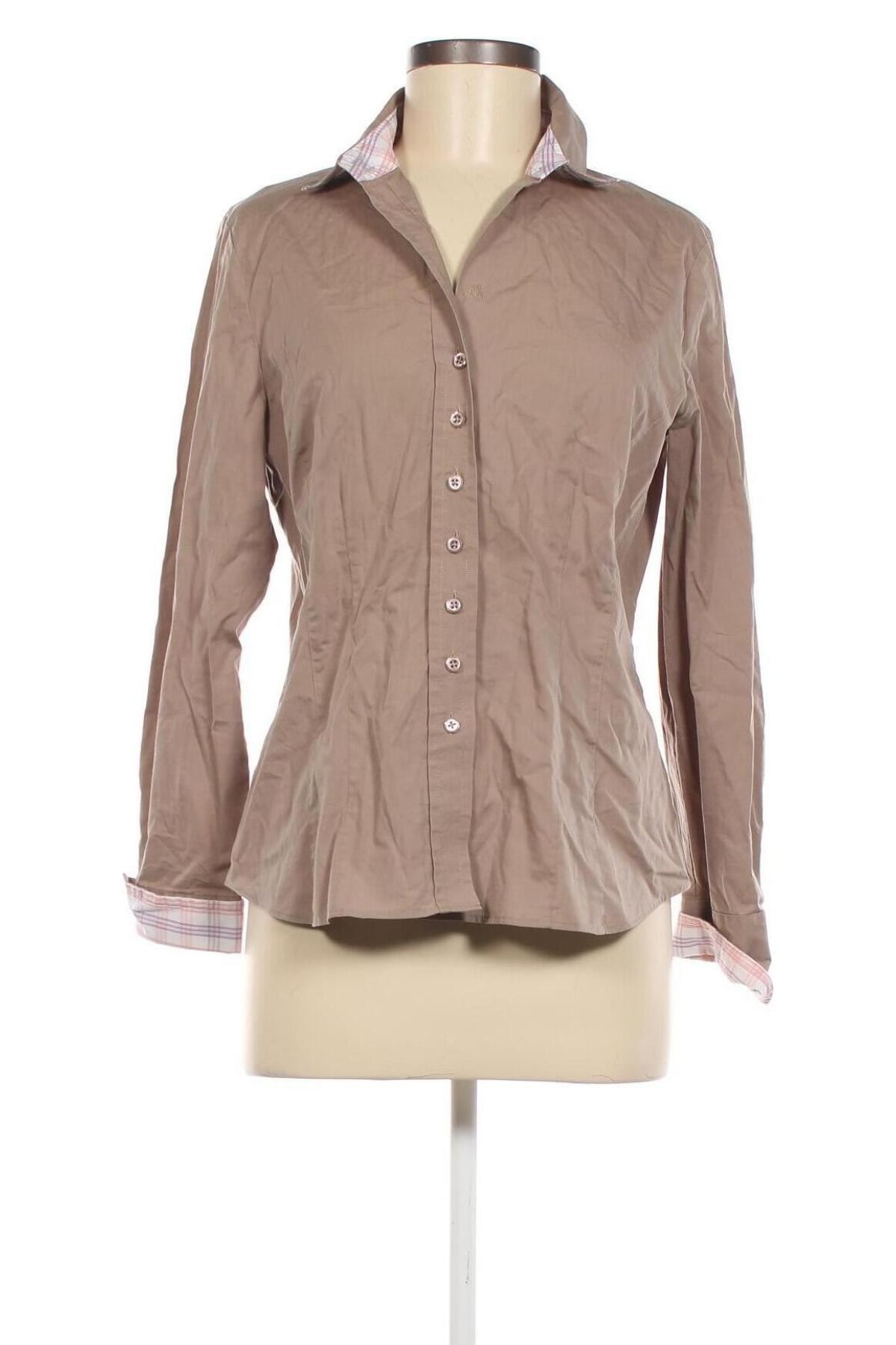 Γυναικείο πουκάμισο Eterna, Μέγεθος M, Χρώμα  Μπέζ, Τιμή 4,21 €