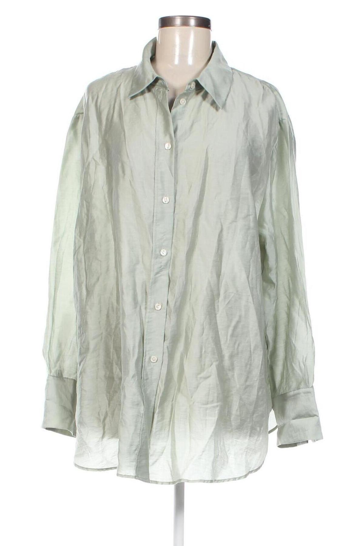 Γυναικείο πουκάμισο H&M, Μέγεθος XL, Χρώμα Πράσινο, Τιμή 15,46 €