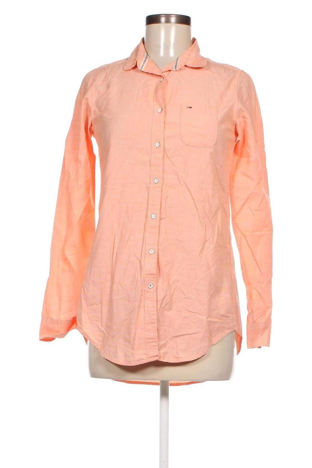 Дамска риза Hilfiger Denim, Размер S, Цвят Оранжев, Цена 42,12 лв.