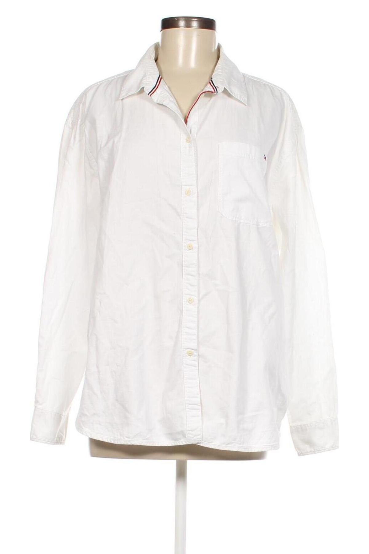 Дамска риза Hilfiger Denim, Размер L, Цвят Бял, Цена 54,00 лв.