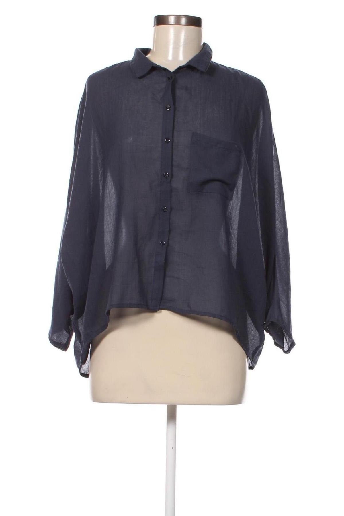 Γυναικείο πουκάμισο Lefties, Μέγεθος L, Χρώμα Μπλέ, Τιμή 12,83 €