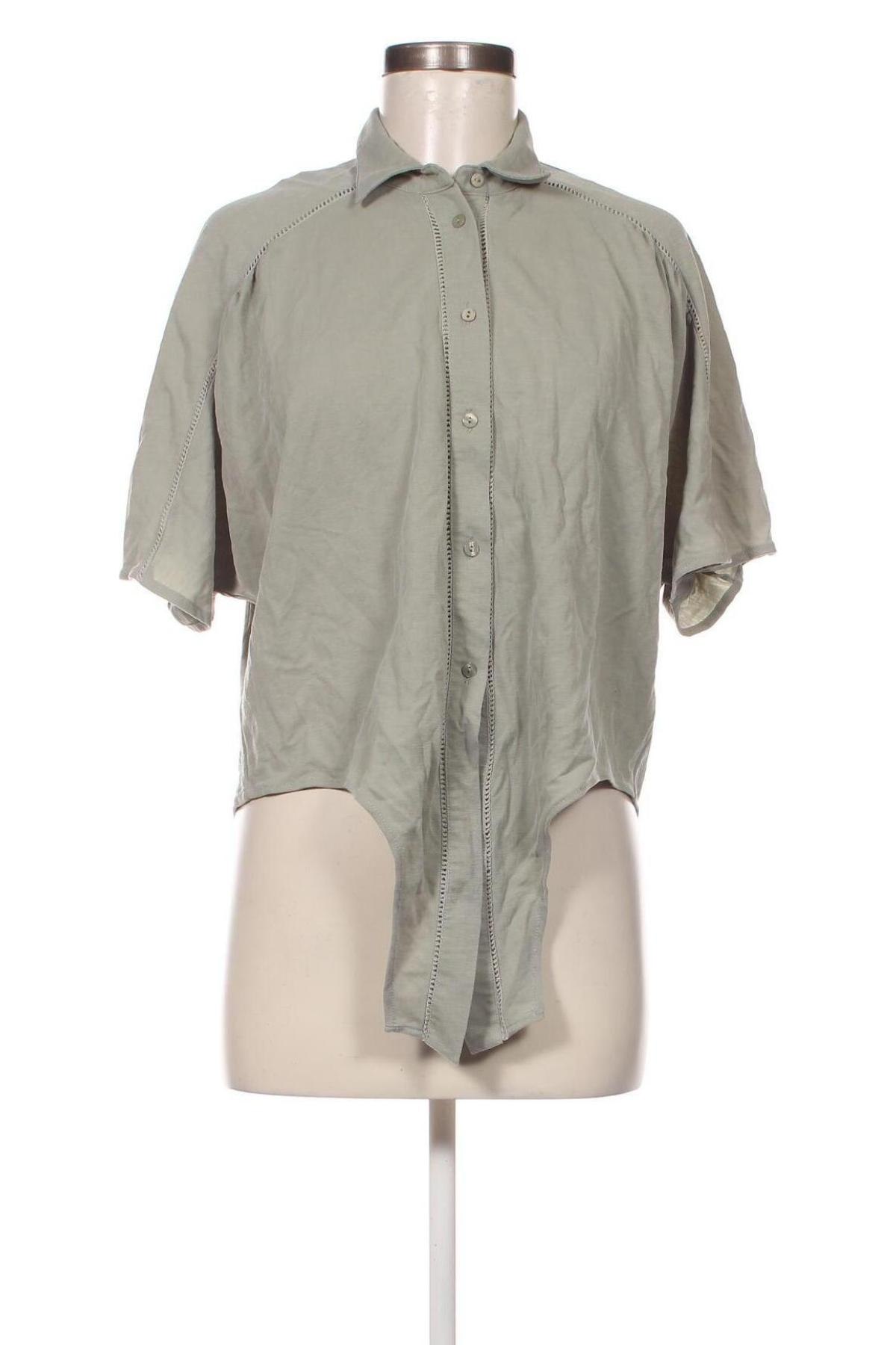 Дамска риза Massimo Dutti, Размер M, Цвят Зелен, Цена 27,20 лв.