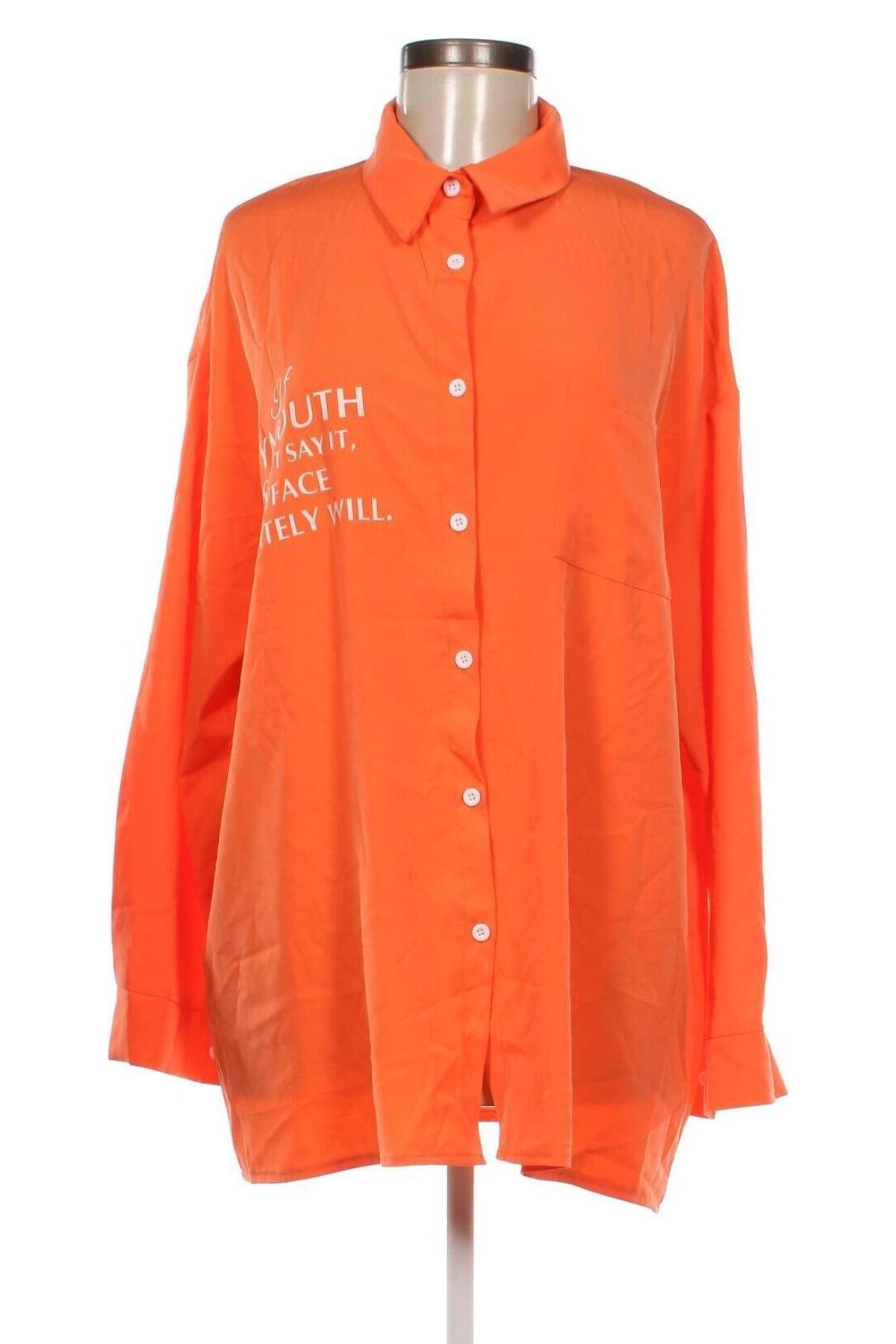Дамска риза SHEIN, Размер M, Цвят Оранжев, Цена 11,00 лв.