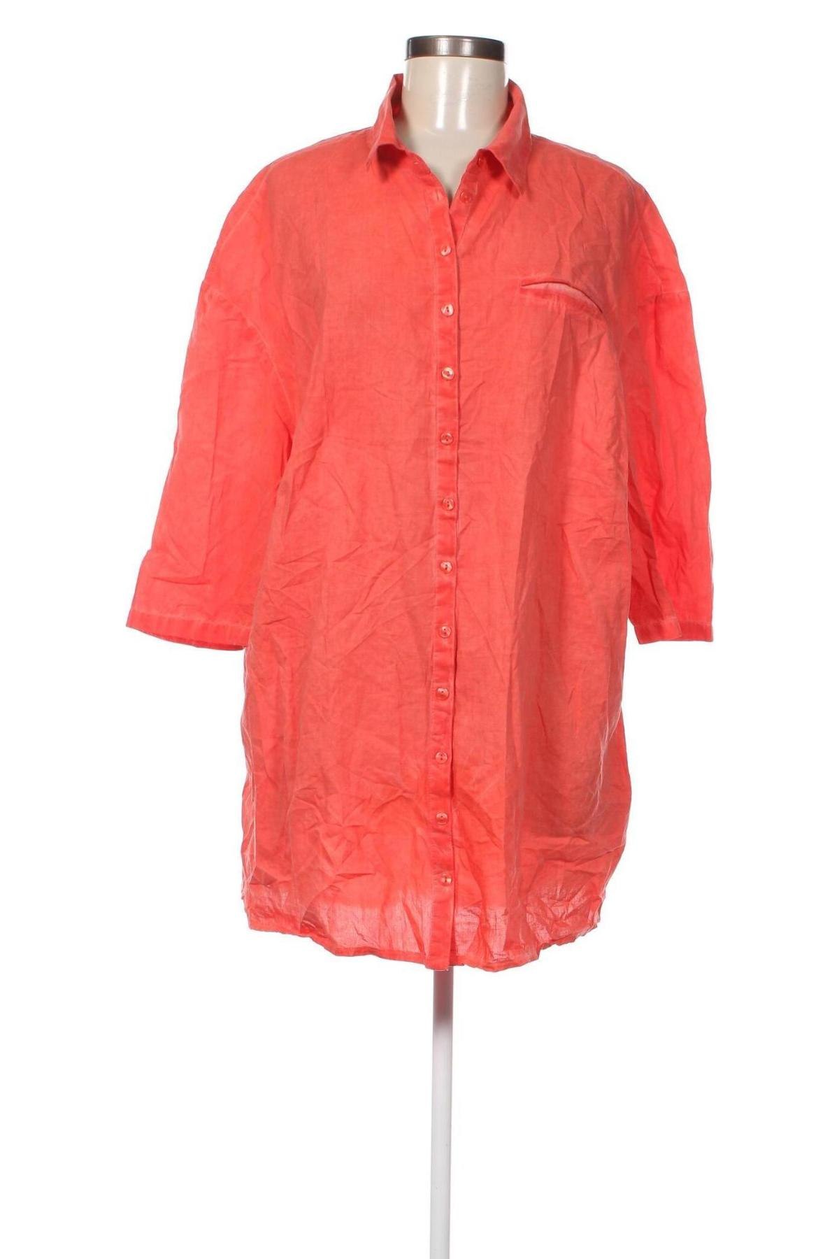 Γυναικείο πουκάμισο Sheego, Μέγεθος 3XL, Χρώμα Πορτοκαλί, Τιμή 12,62 €