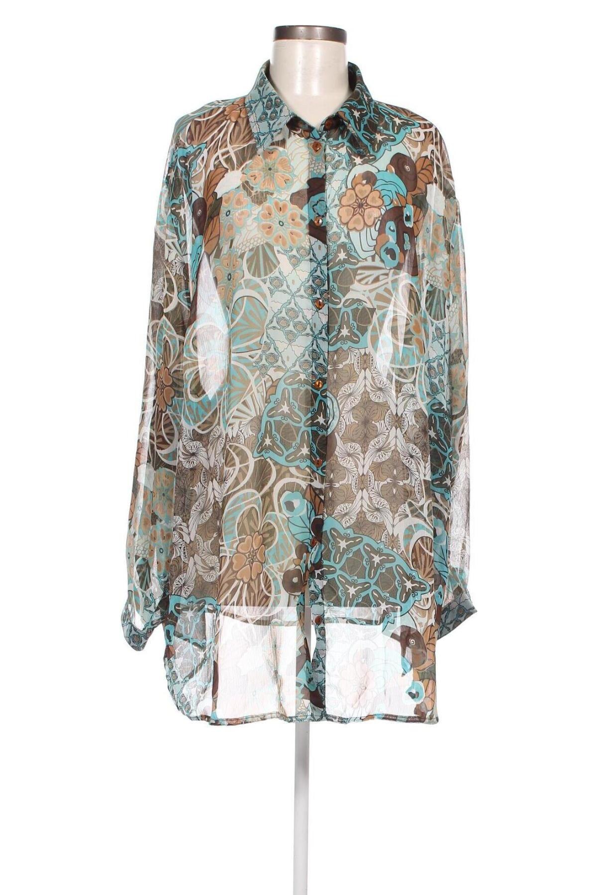 Γυναικείο πουκάμισο Thea, Μέγεθος 4XL, Χρώμα Πολύχρωμο, Τιμή 14,85 €