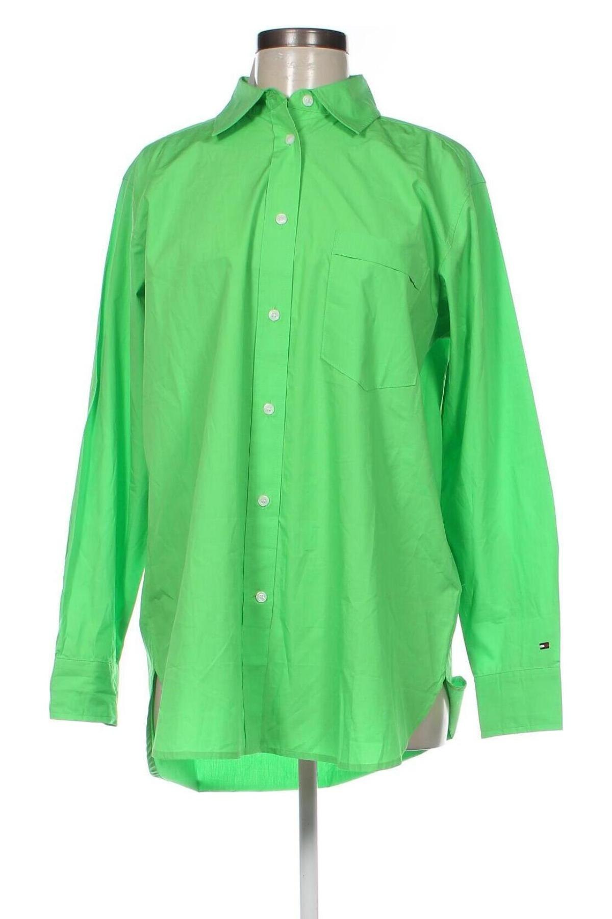 Γυναικείο πουκάμισο Tommy Hilfiger, Μέγεθος XS, Χρώμα Πράσινο, Τιμή 46,16 €