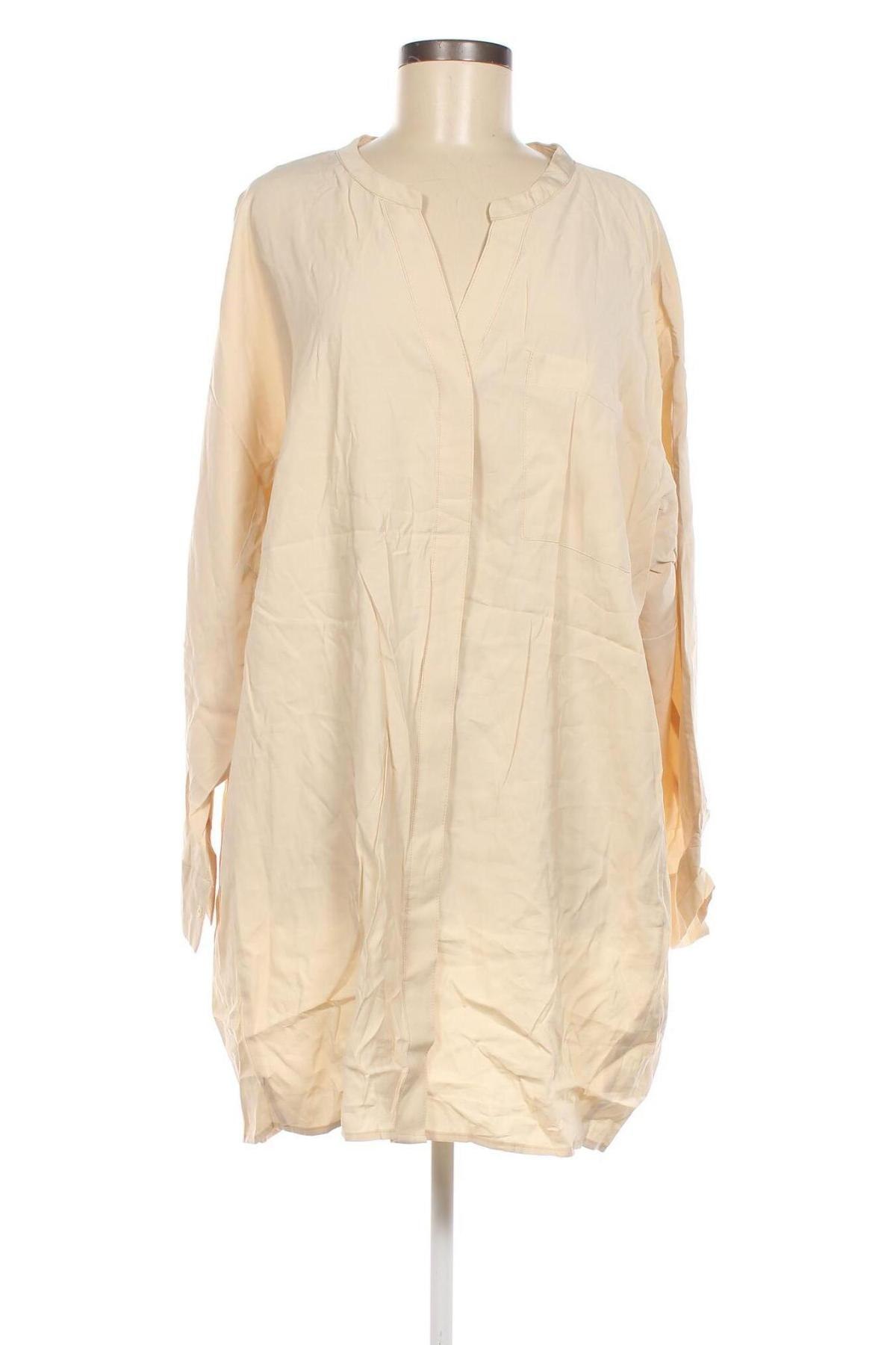 Γυναικείο πουκάμισο Violeta by Mango, Μέγεθος 4XL, Χρώμα  Μπέζ, Τιμή 11,75 €