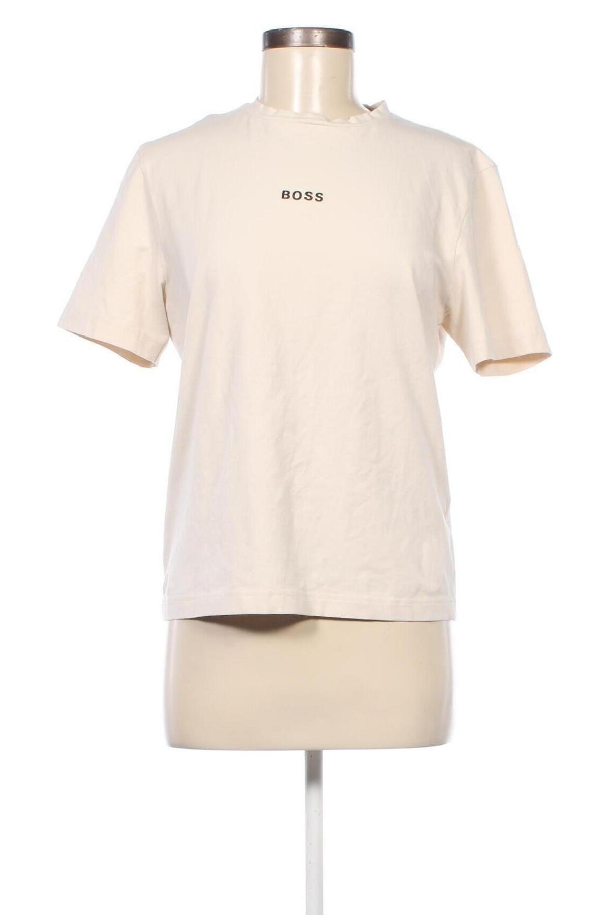 Damski T-shirt BOSS, Rozmiar S, Kolor Beżowy, Cena 265,08 zł