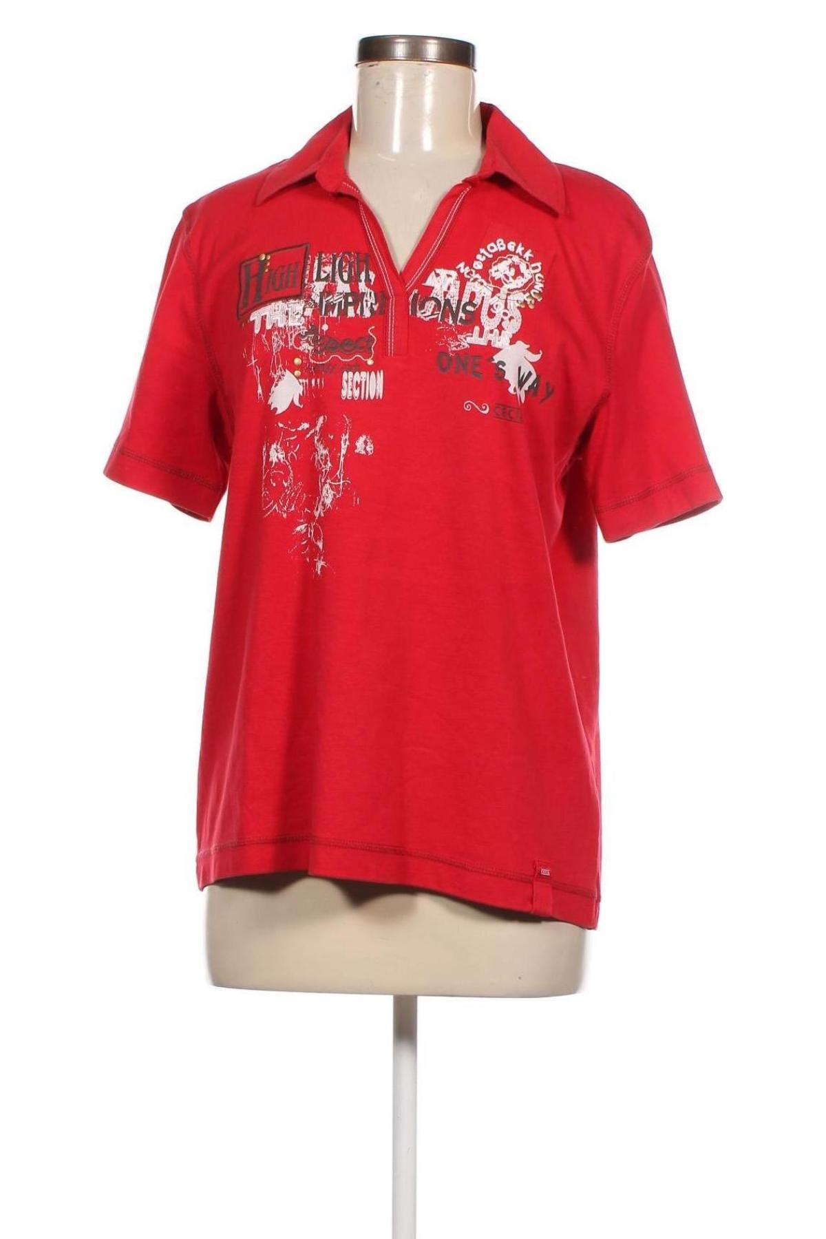 Γυναικείο t-shirt Cecil, Μέγεθος XL, Χρώμα Κόκκινο, Τιμή 6,80 €