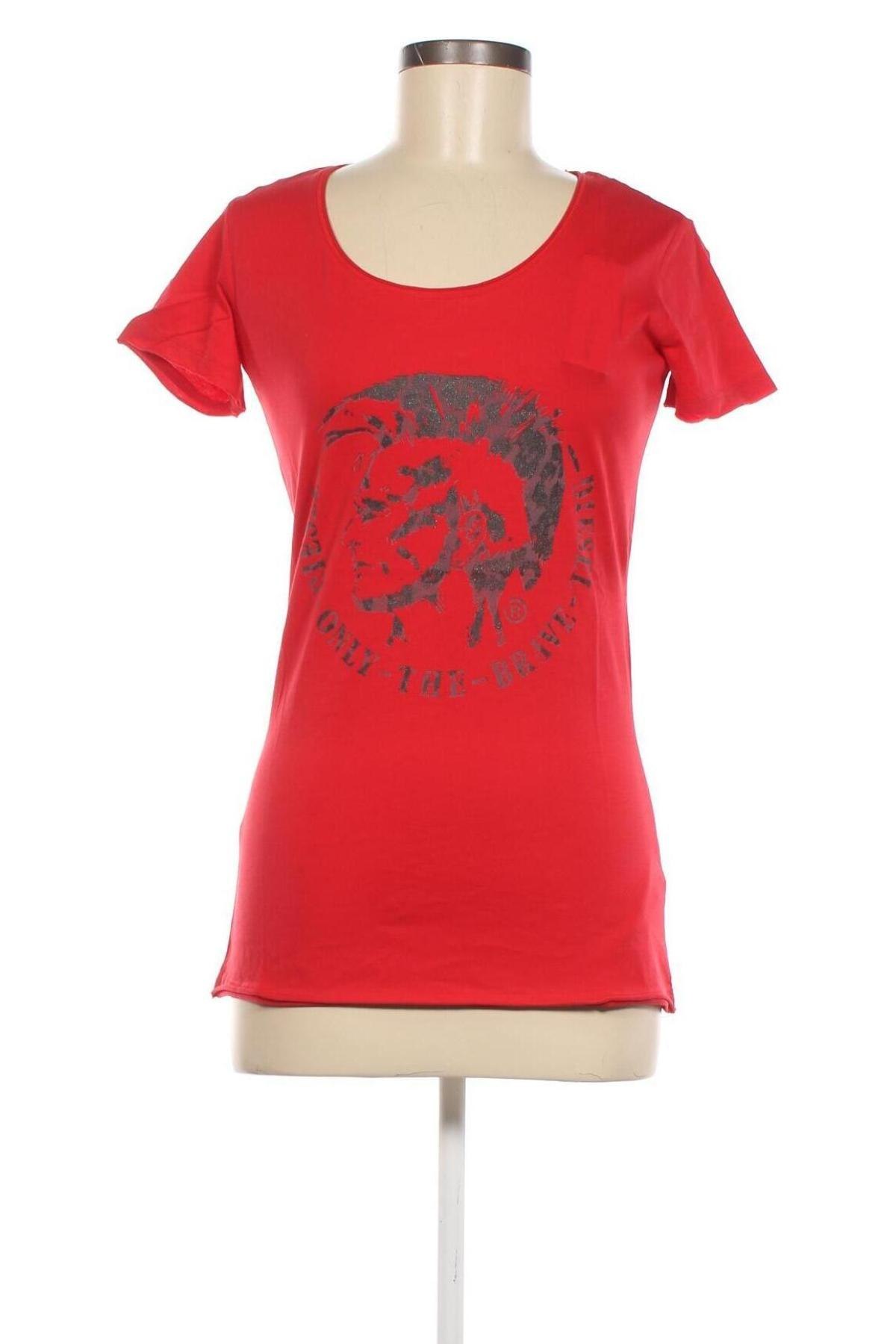 Damen T-Shirt Diesel, Größe M, Farbe Rot, Preis 32,25 €
