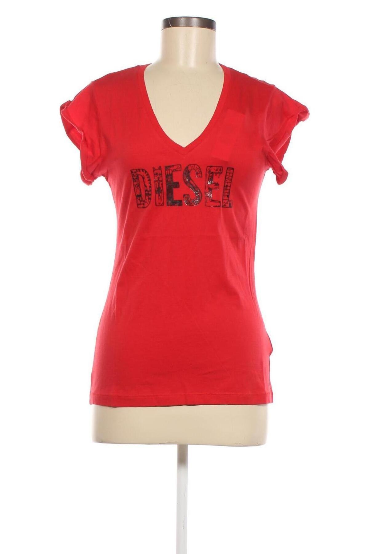 Dámské tričko Diesel, Velikost XS, Barva Červená, Cena  808,00 Kč