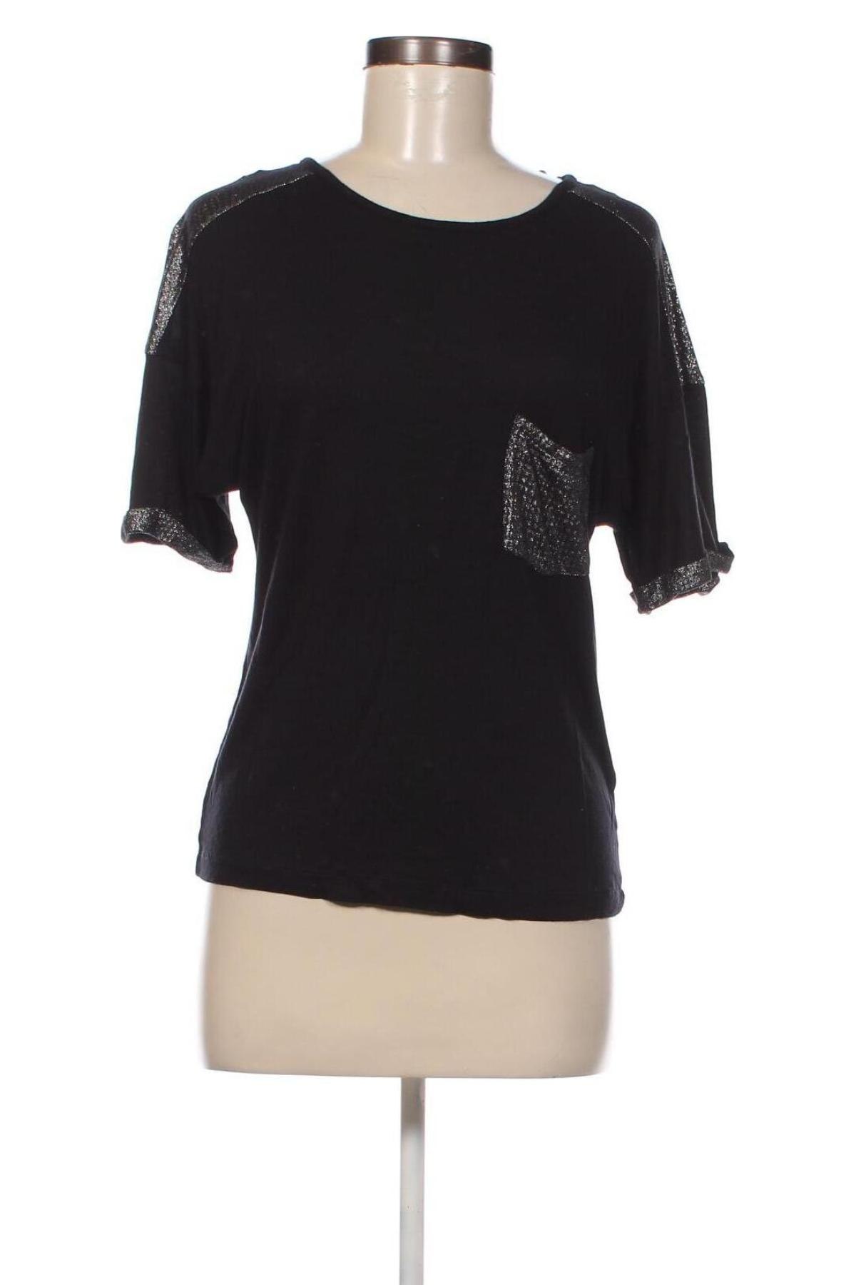 Γυναικείο t-shirt Ella Sweet, Μέγεθος XS, Χρώμα Μαύρο, Τιμή 17,01 €