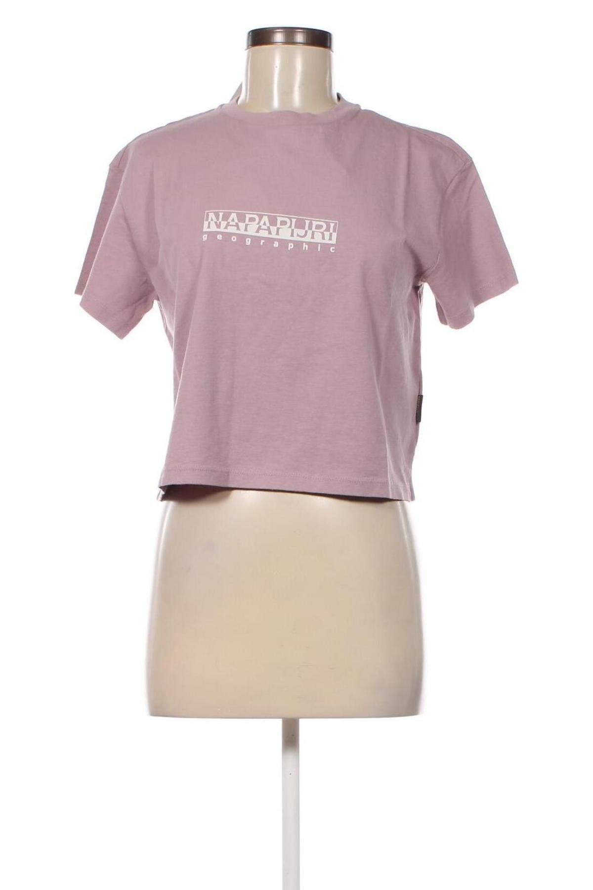 Γυναικείο t-shirt Napapijri, Μέγεθος S, Χρώμα Βιολετί, Τιμή 34,00 €