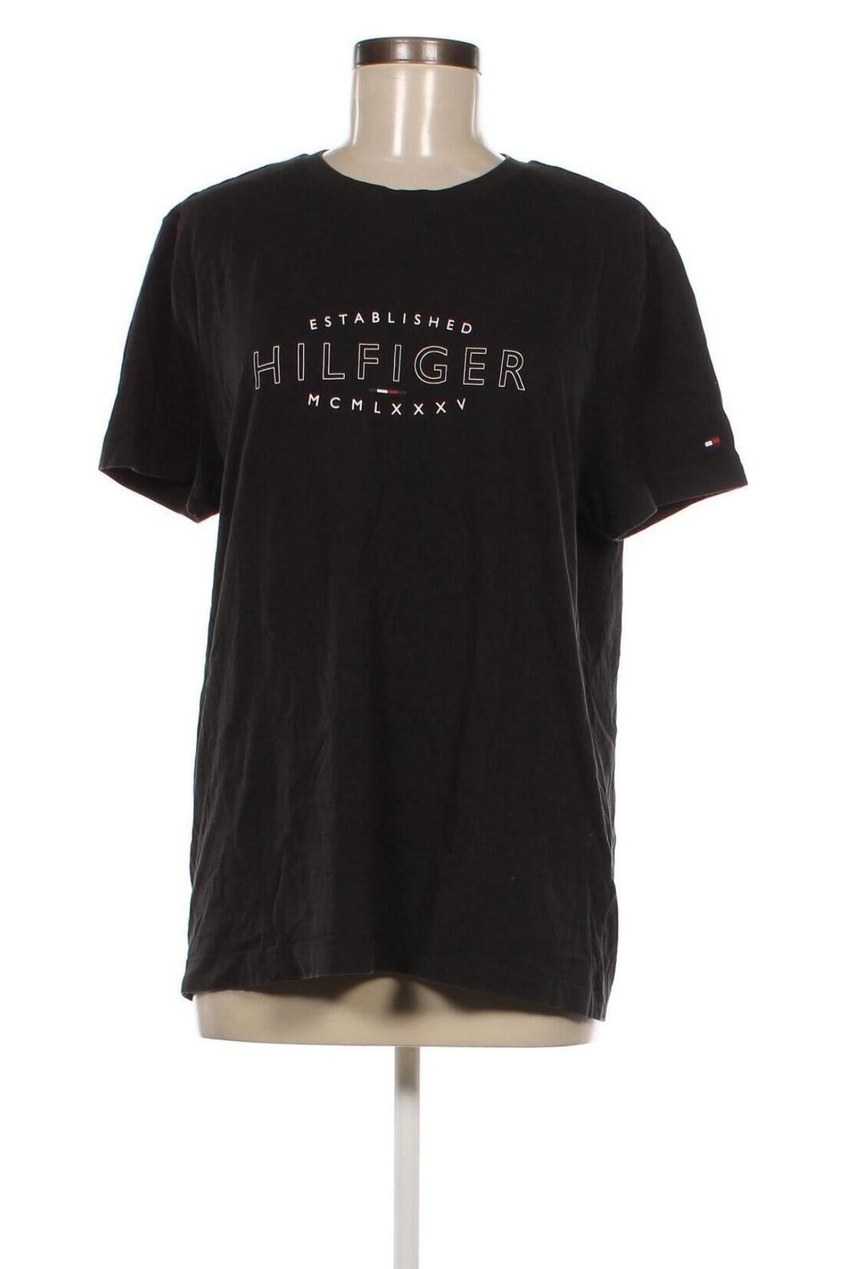 Дамска тениска Tommy Hilfiger, Размер XL, Цвят Черен, Цена 62,00 лв.
