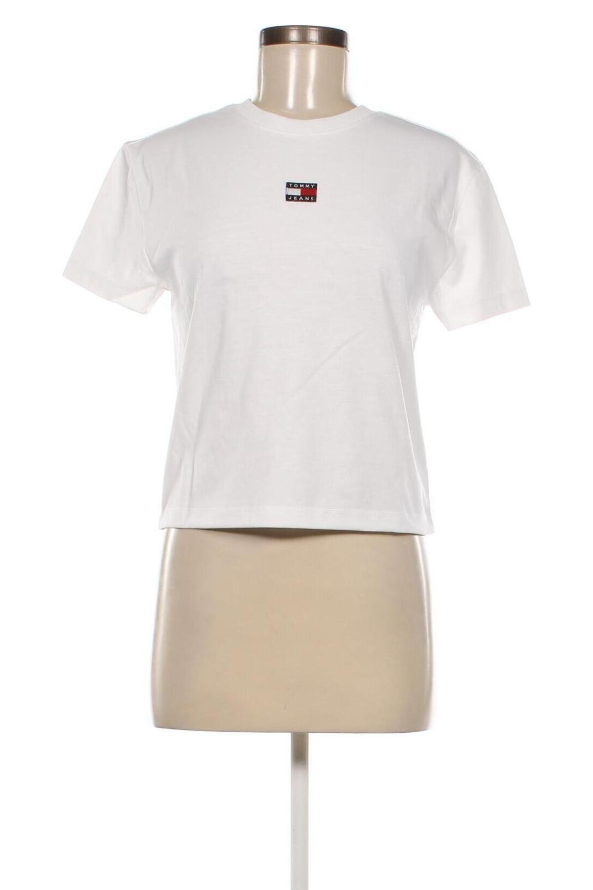 Damen T-Shirt Tommy Jeans, Größe XXS, Farbe Weiß, Preis 57,06 €