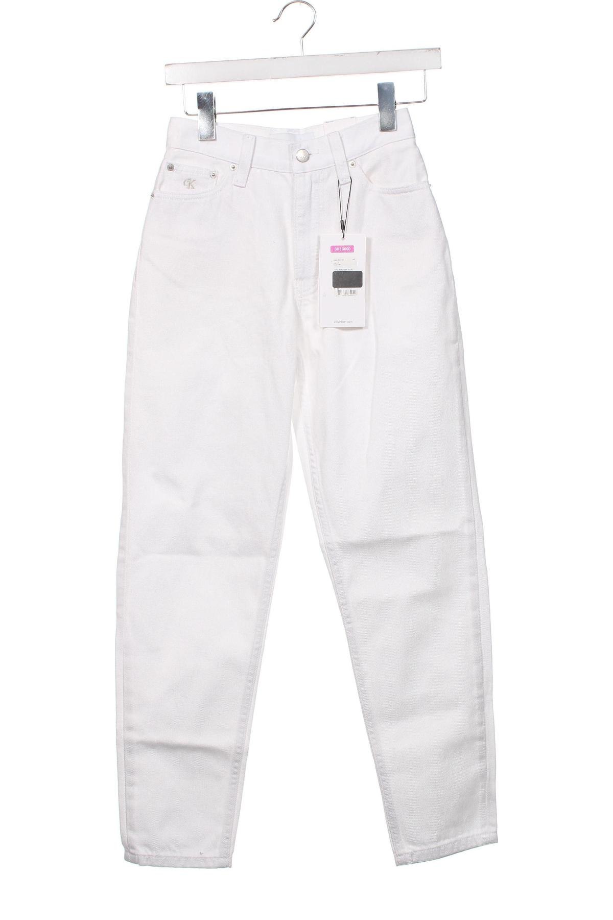 Dámske džínsy  Calvin Klein Jeans, Veľkosť XXS, Farba Biela, Cena  70,10 €