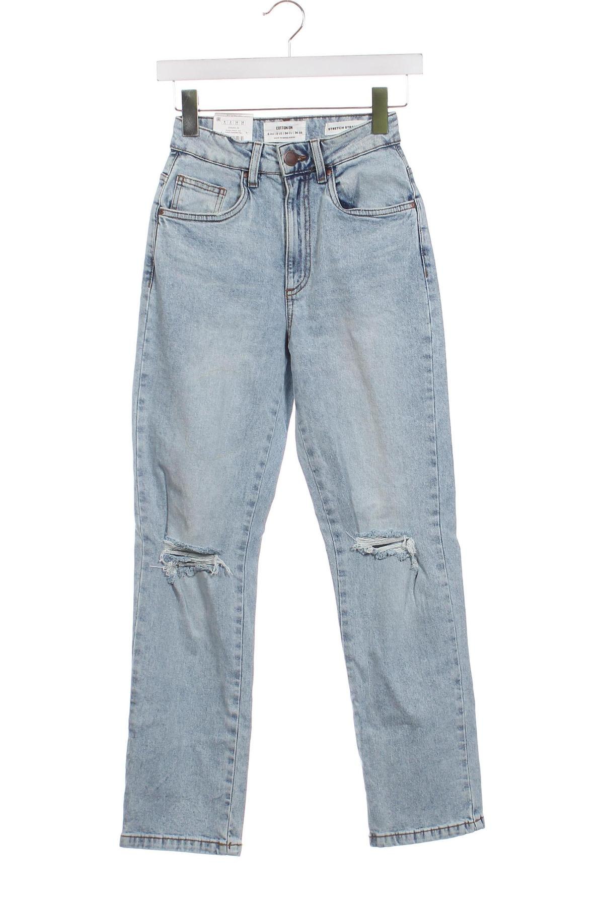 Damskie jeansy Cotton On, Rozmiar XS, Kolor Niebieski, Cena 90,73 zł