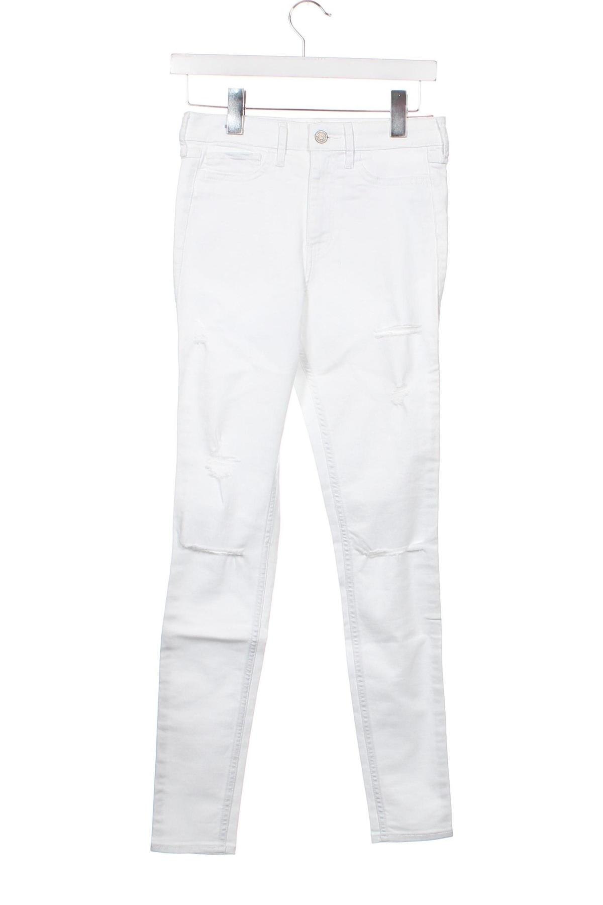 Γυναικείο Τζίν Hollister, Μέγεθος XS, Χρώμα Λευκό, Τιμή 10,76 €