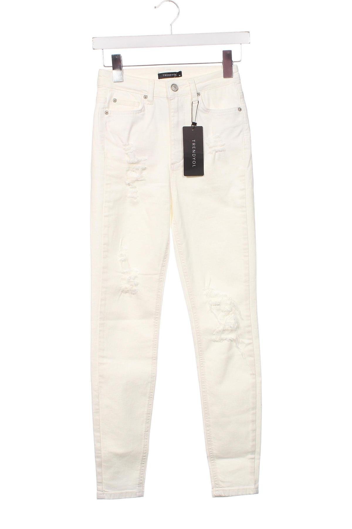 Damen Jeans Trendyol, Größe XS, Farbe Ecru, Preis 12,56 €