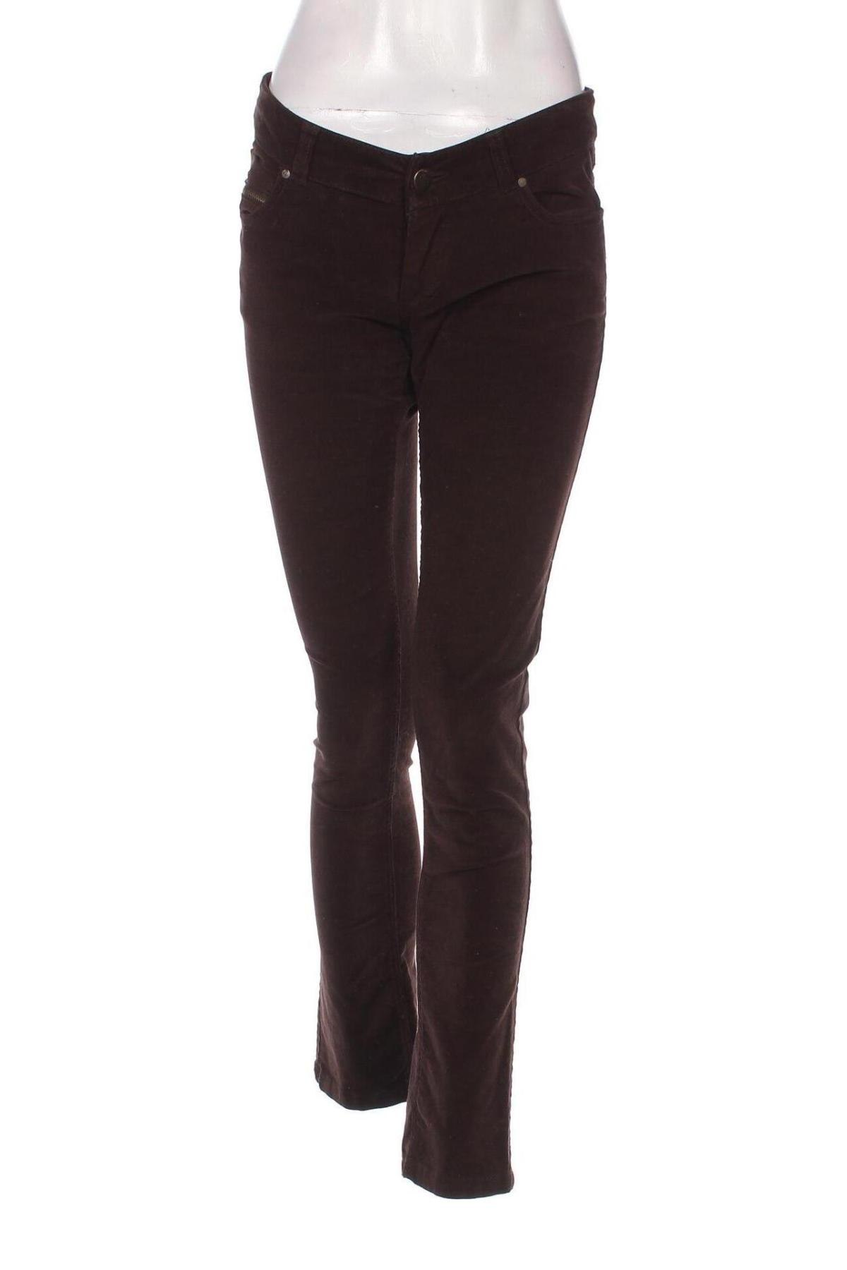 Pantaloni de velvet de femei Multiblu, Mărime S, Culoare Maro, Preț 14,31 Lei