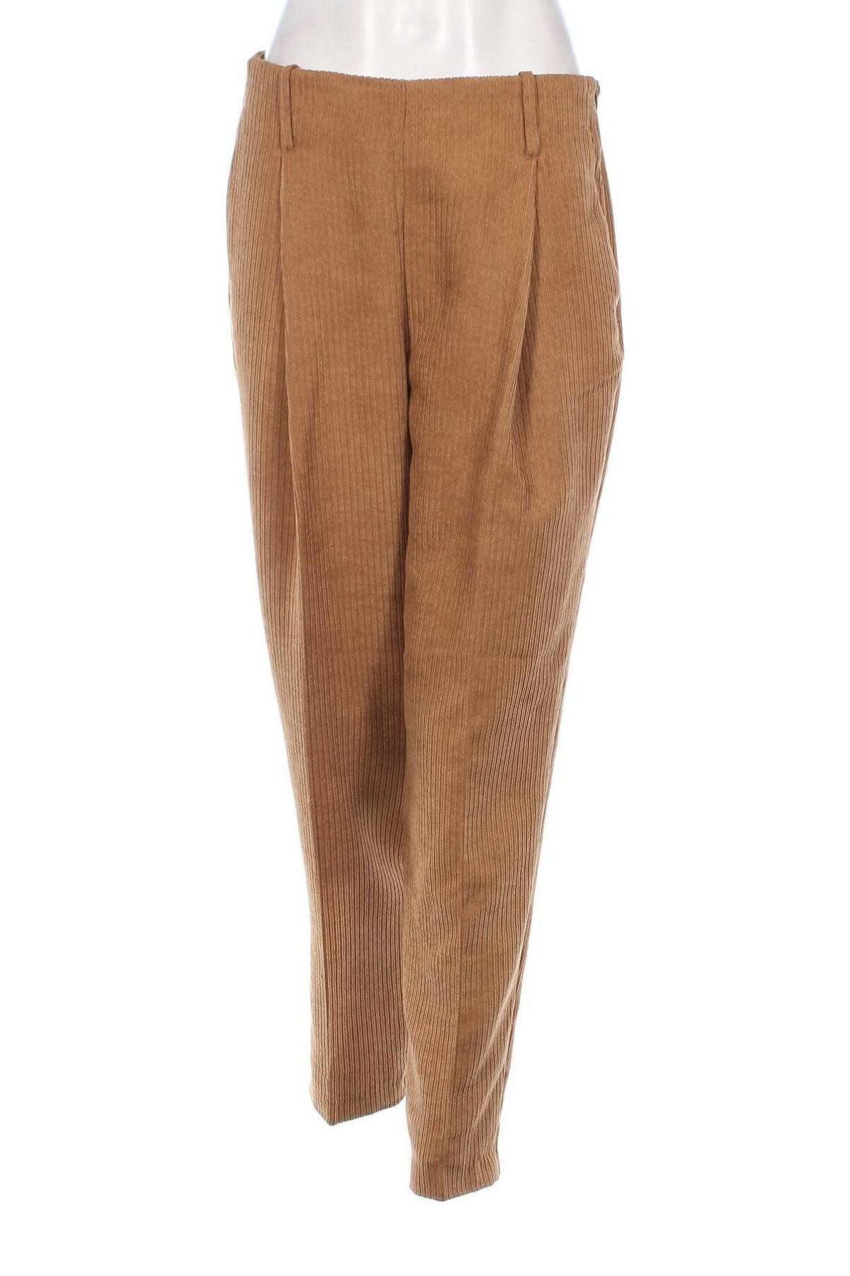 Pantaloni de velvet de femei United Colors Of Benetton, Mărime M, Culoare Maro, Preț 28,62 Lei